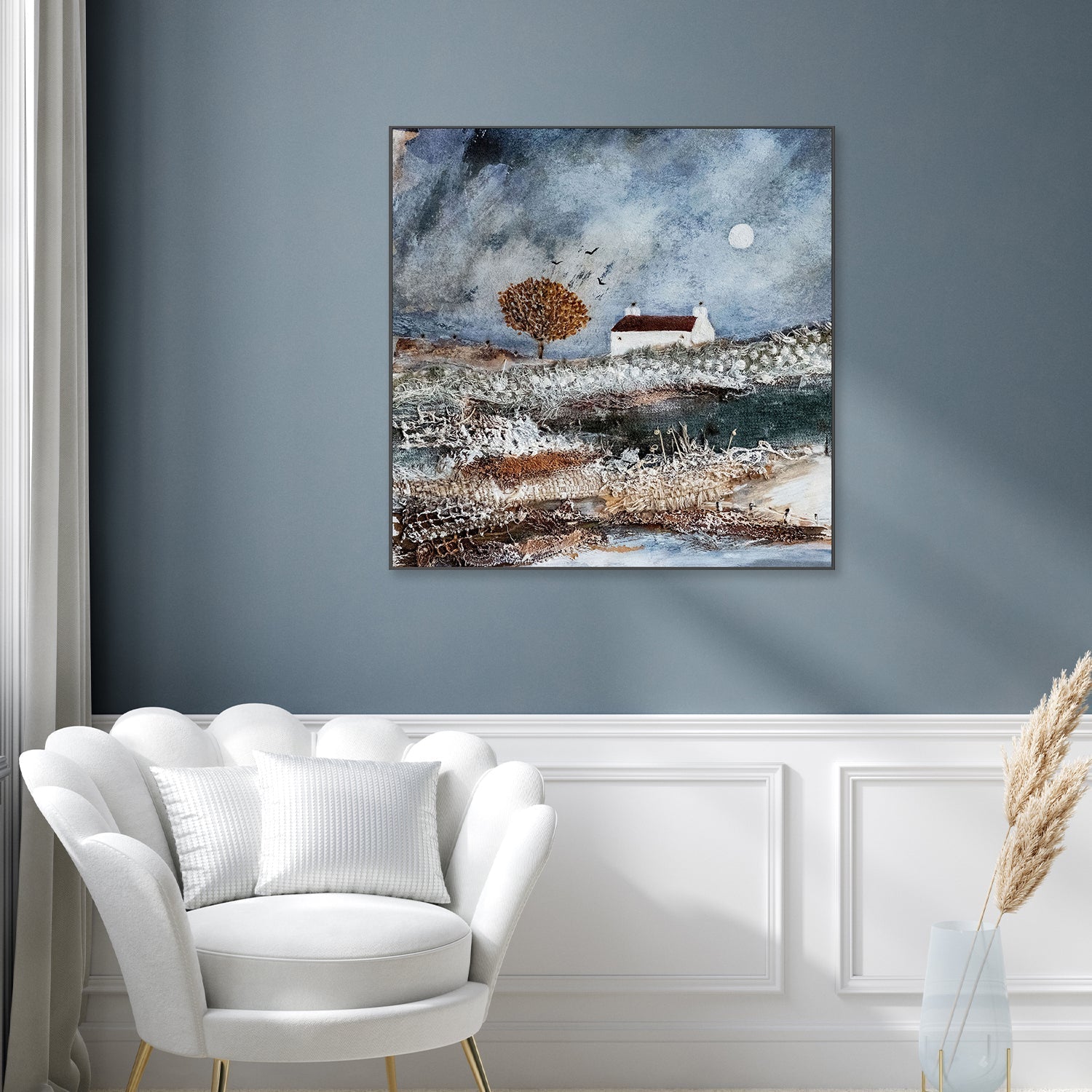 wall-art-print-canvas-poster-framed-A Gathering At Dusk , By Louise O'Hara-7