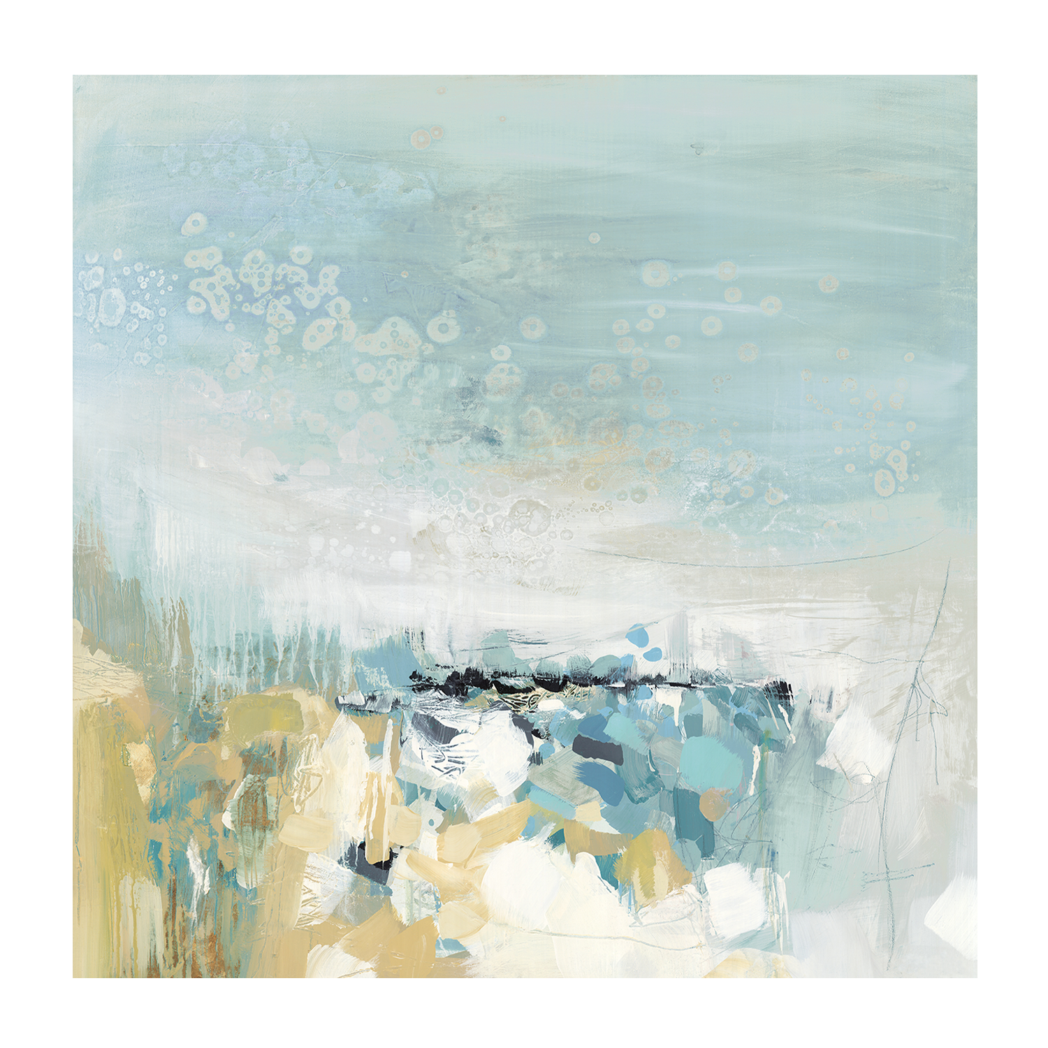 wall-art-print-canvas-poster-framed-A Lagoon Blue , By Grace Rowan-1