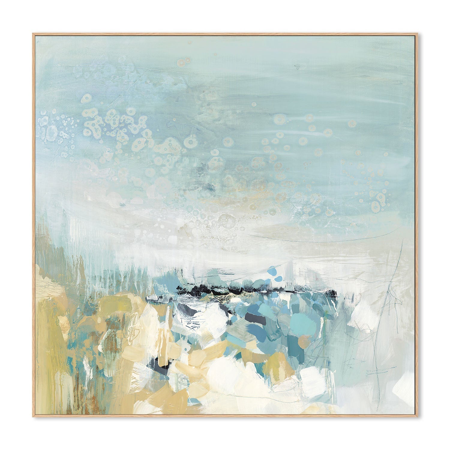 wall-art-print-canvas-poster-framed-A Lagoon Blue , By Grace Rowan-4