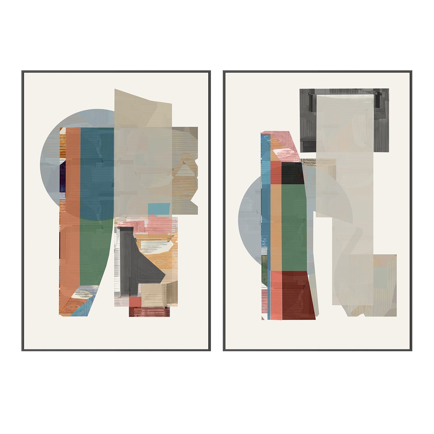 wall-art-print-canvas-poster-framed-A Land Lovers , Style A & B , Set Of 2 , By Cartissi , By cartissi-2