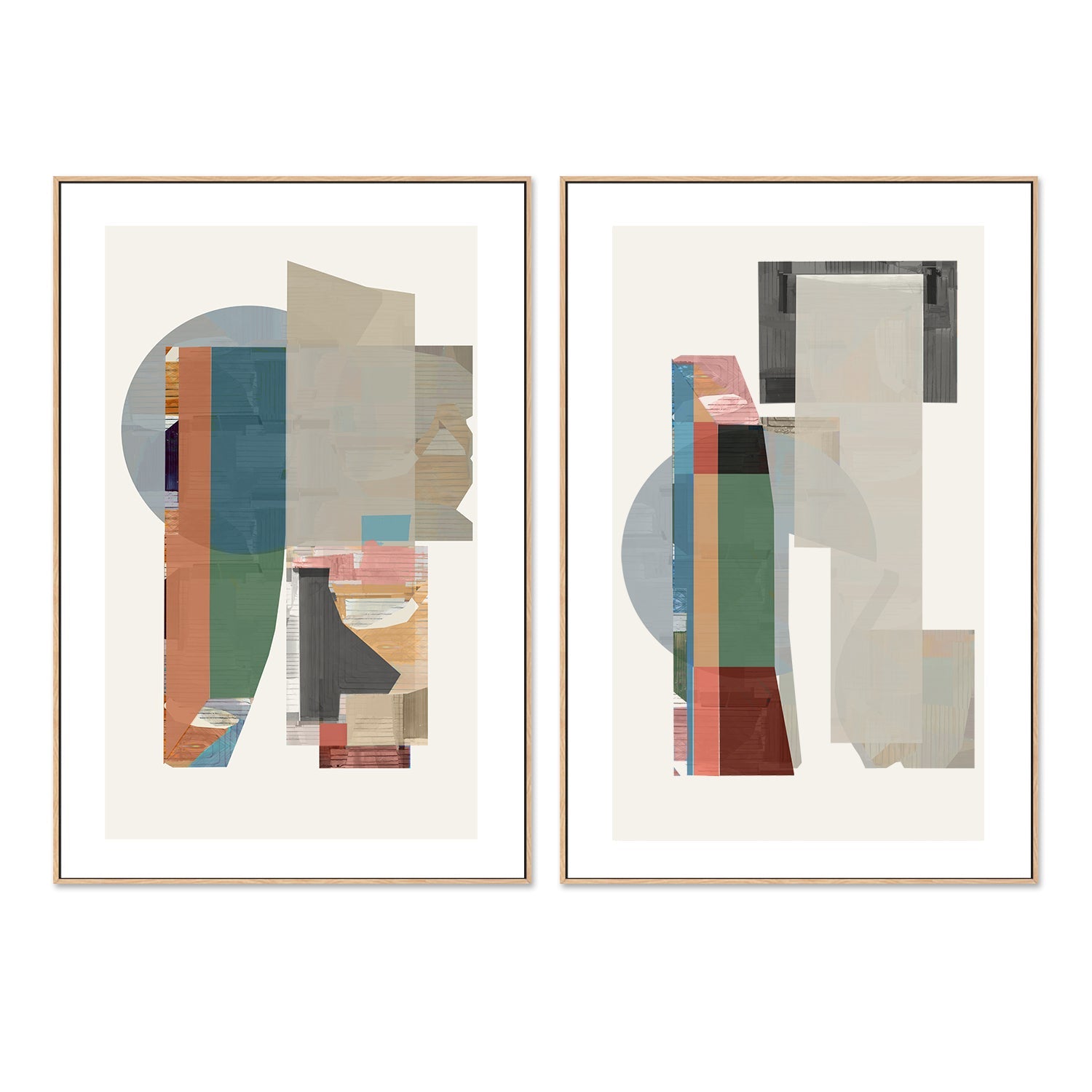 wall-art-print-canvas-poster-framed-A Land Lovers , Style A & B , Set Of 2 , By Cartissi , By cartissi-5