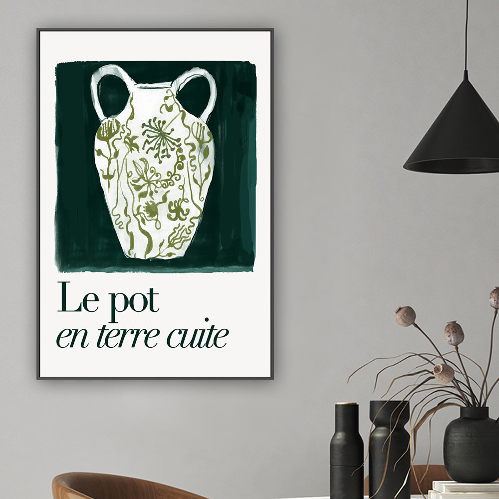 wall-art-print-canvas-poster-framed-A Le Pot en Terre Cuite , By Cartissi , By cartissi-2