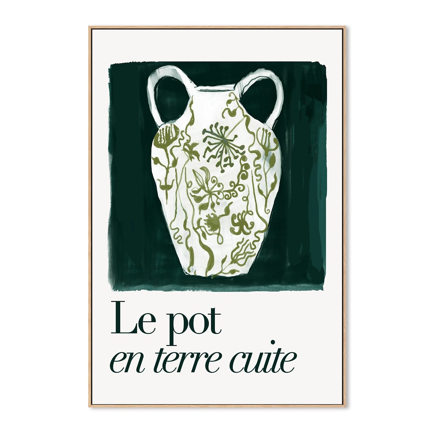 wall-art-print-canvas-poster-framed-A Le Pot en Terre Cuite , By Cartissi , By cartissi-4