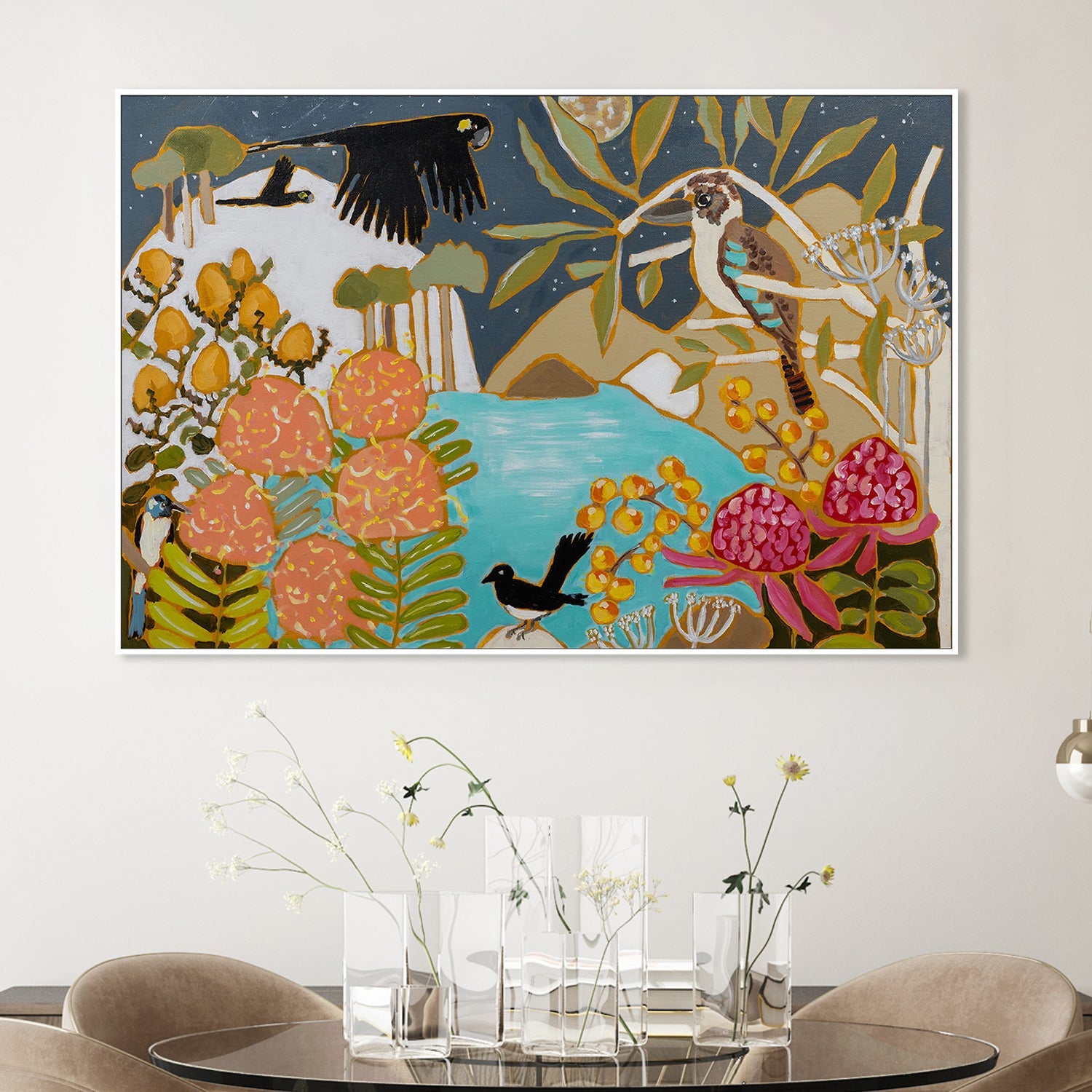 wall-art-print-canvas-poster-framed-A Moonlit Night-2