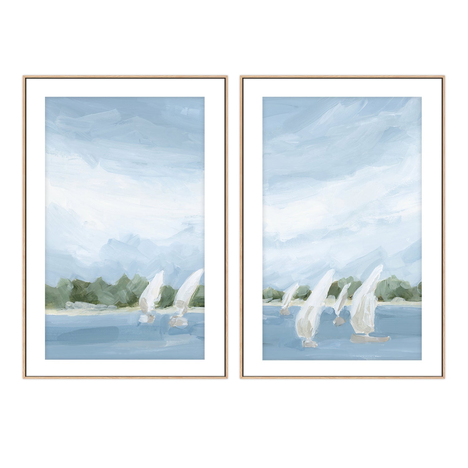 wall-art-print-canvas-poster-framed-A Peaceful Sail , Style A & B , Set Of 2 , By Jetty Home-6