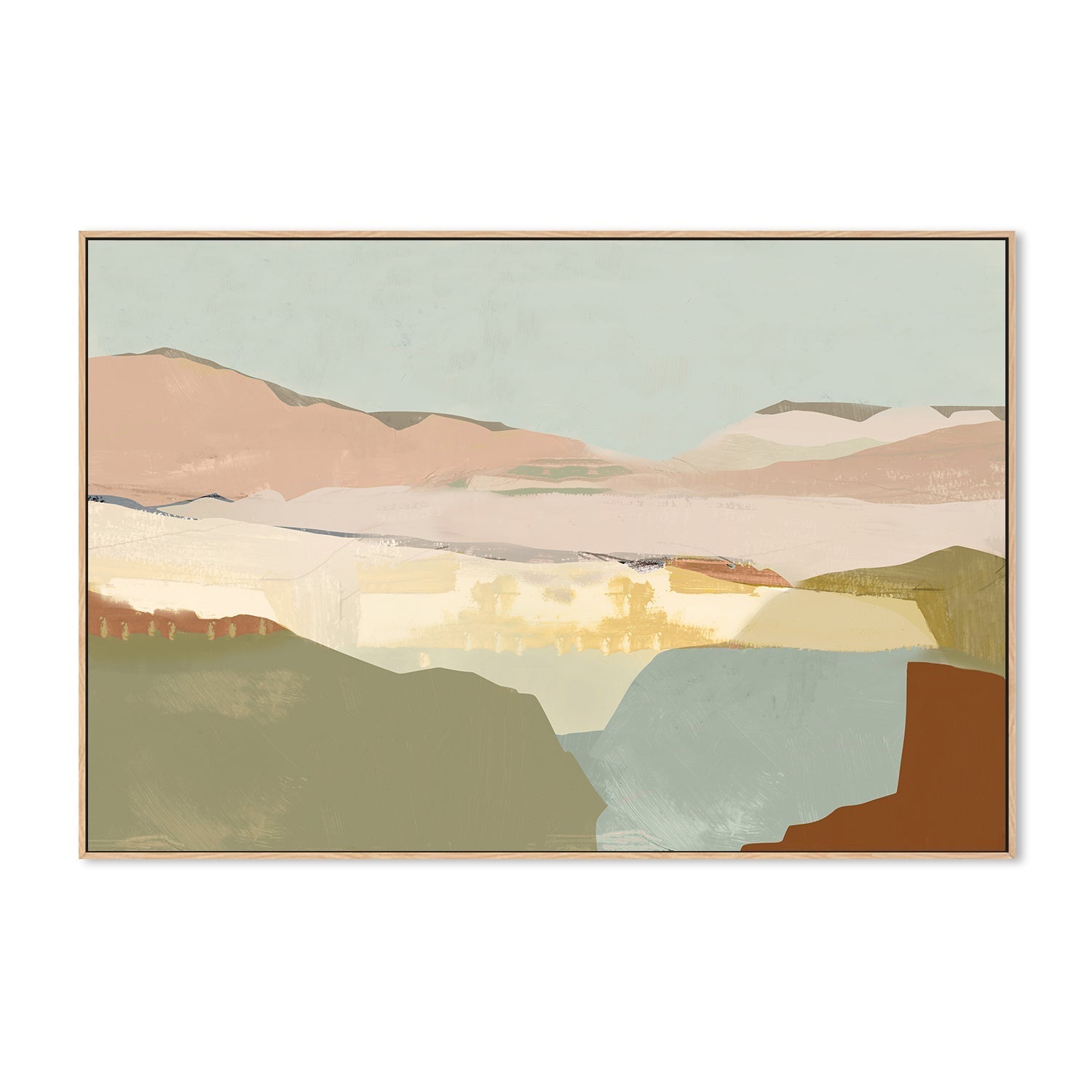 wall-art-print-canvas-poster-framed-A Pink Sandy Dunes , Style A, By Cartissi , By cartissi-4