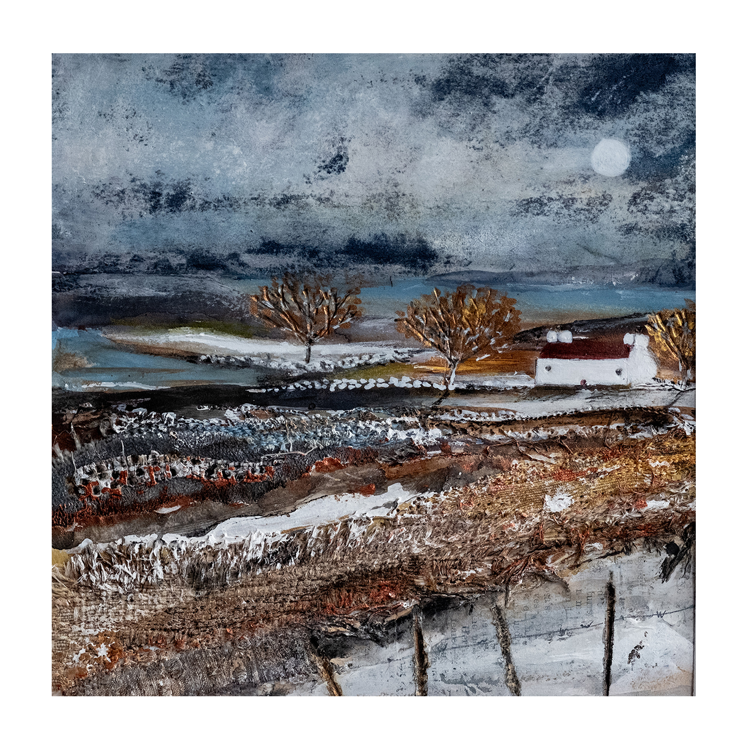 wall-art-print-canvas-poster-framed-A Tarn By Moonlight , By Louise O'Hara-1