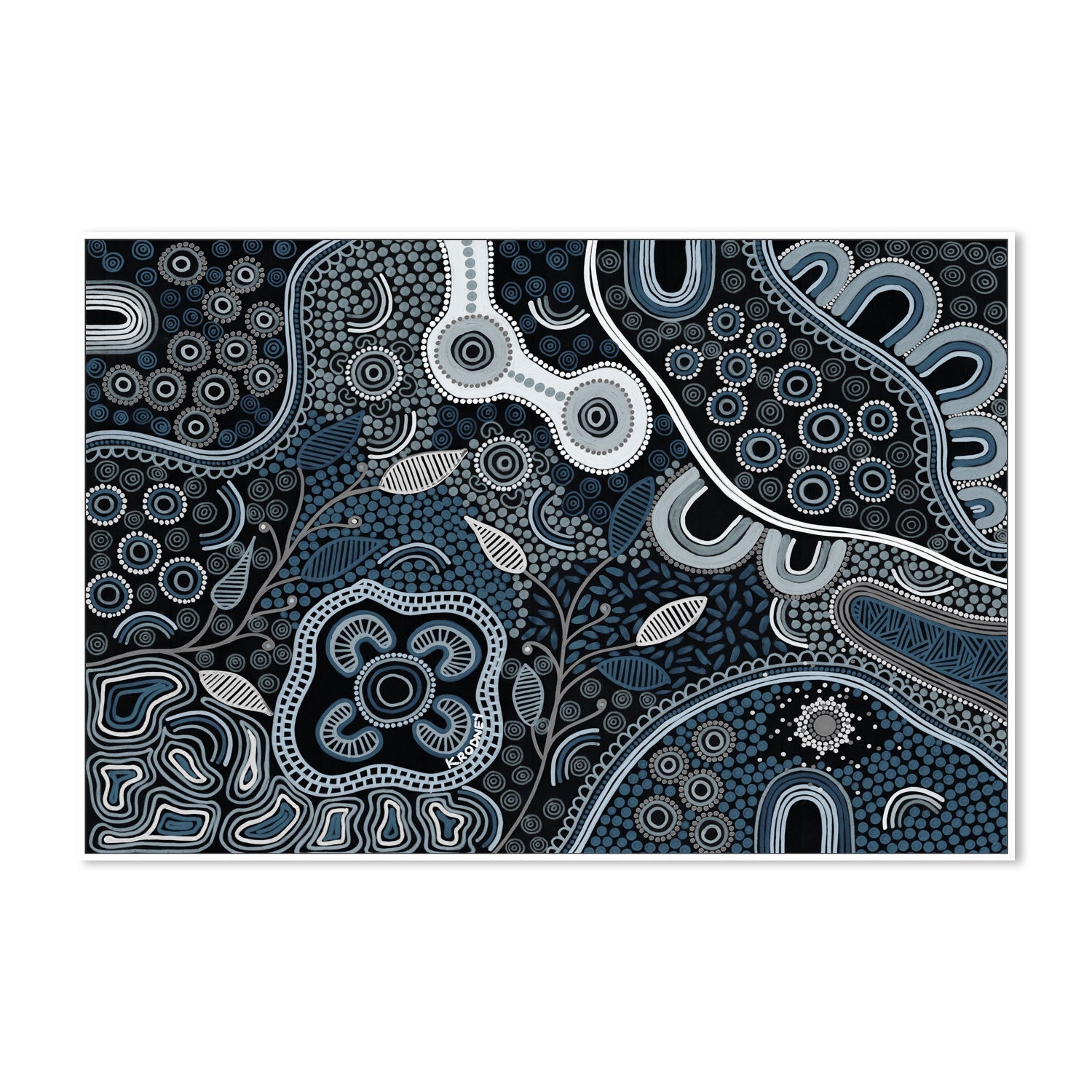 wall-art-print-canvas-poster-framed-A Wonderland Of Healing, Blue Tones , By Kristy Rodney-5