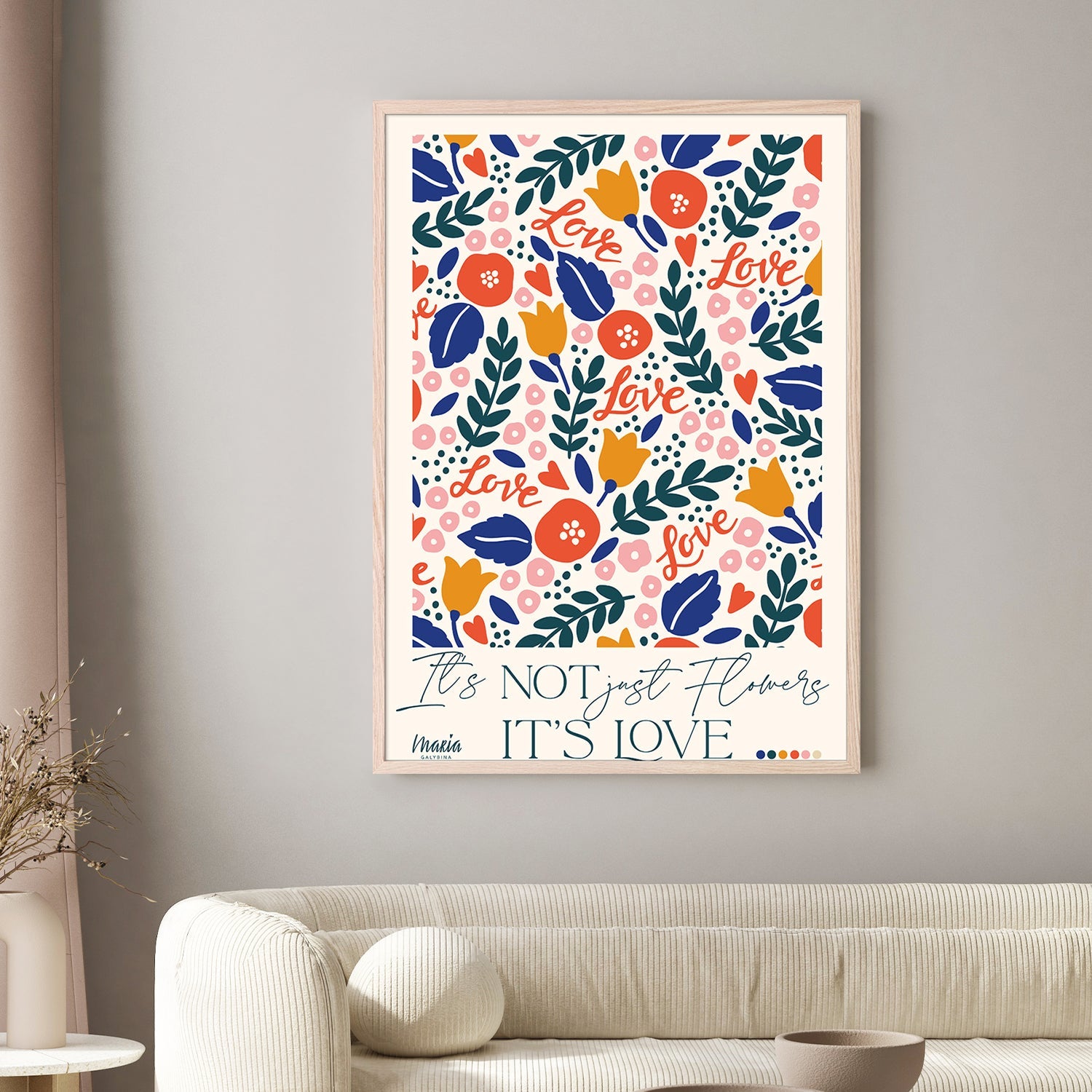 wall-art-print-canvas-poster-framed-About Love Tiny Flowers-2