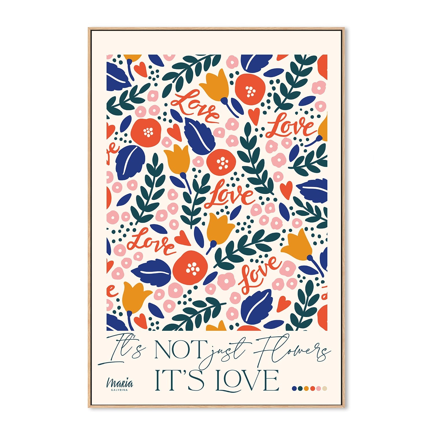 wall-art-print-canvas-poster-framed-About Love Tiny Flowers-4
