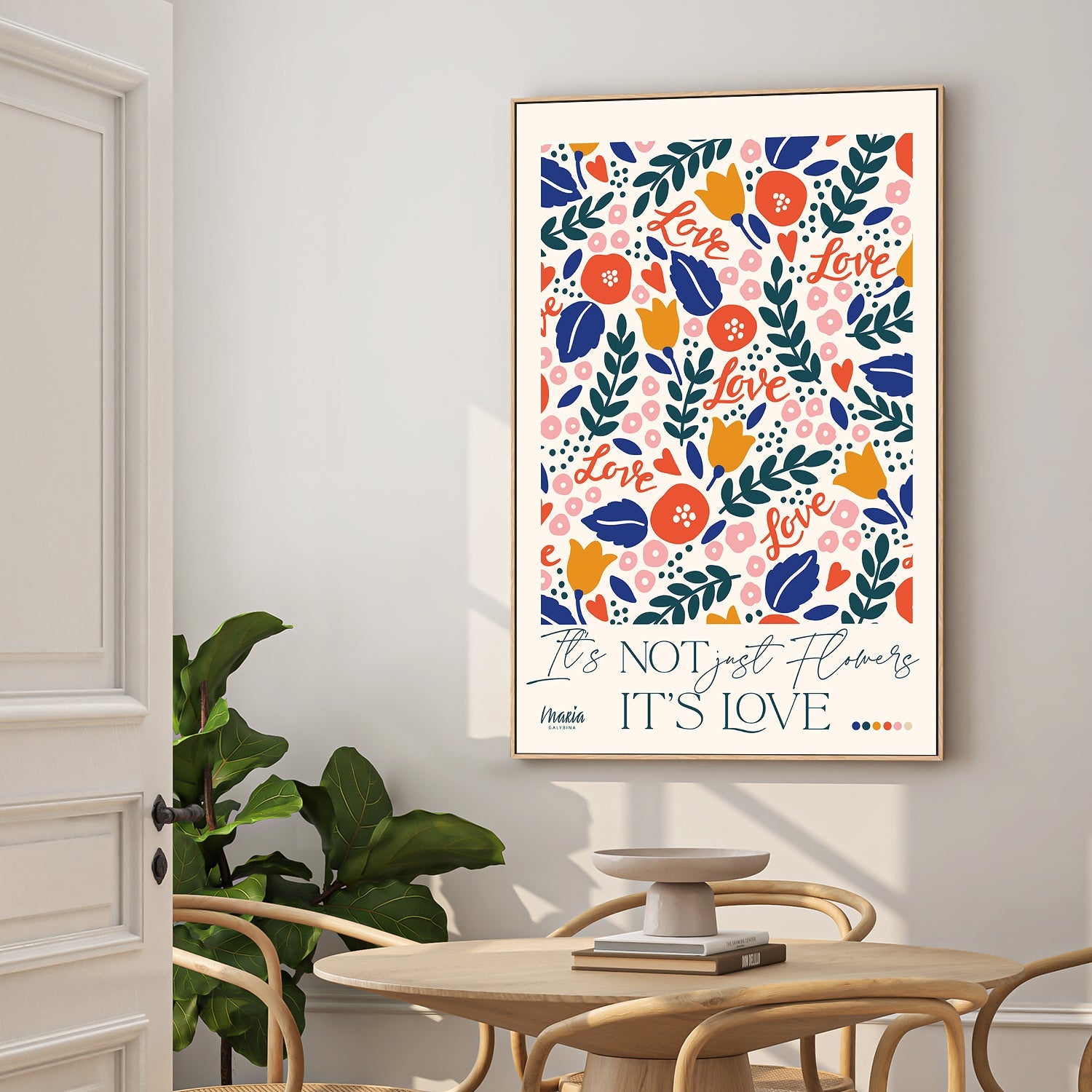 wall-art-print-canvas-poster-framed-About Love Tiny Flowers-7