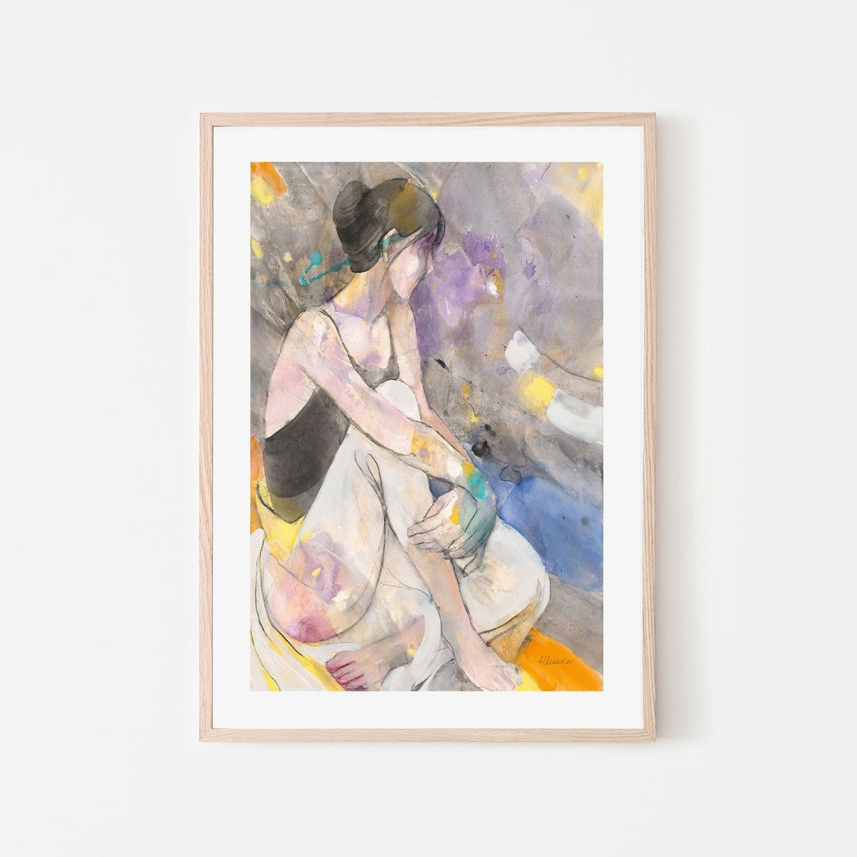 wall-art-print-canvas-poster-framed-Abstract Ballerina, Style A , By Albena Hristova-GIOIA-WALL-ART