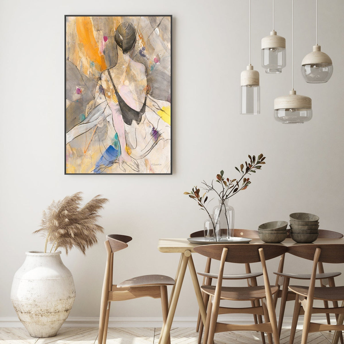 wall-art-print-canvas-poster-framed-Abstract Ballerina, Style B , By Albena Hristova-GIOIA-WALL-ART
