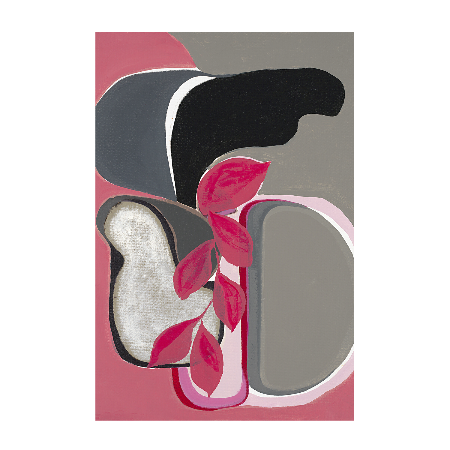 wall-art-print-canvas-poster-framed-Abstract Bloom Fuchsia , By Lynda Skye-1