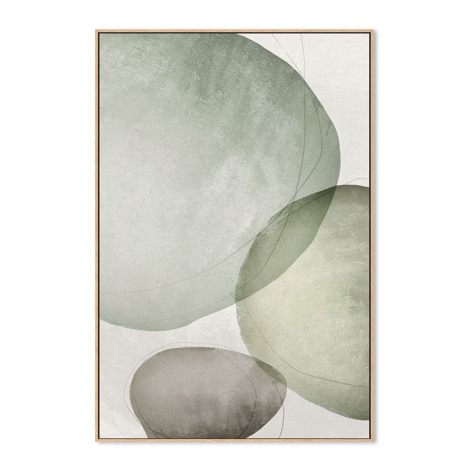 wall-art-print-canvas-poster-framed-Abstract Circles Sage-by-Dear Musketeer Studio-Gioia Wall Art