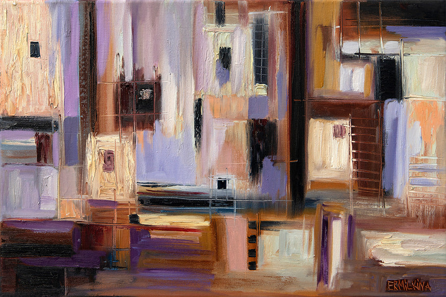 wall-art-print-canvas-poster-framed-Abstract City-1