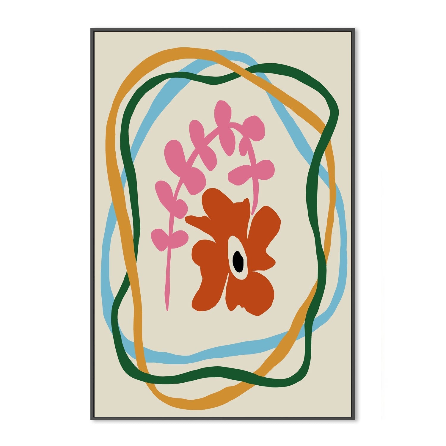 wall-art-print-canvas-poster-framed-Abstract Color Flow , By Miho Art Studio-3