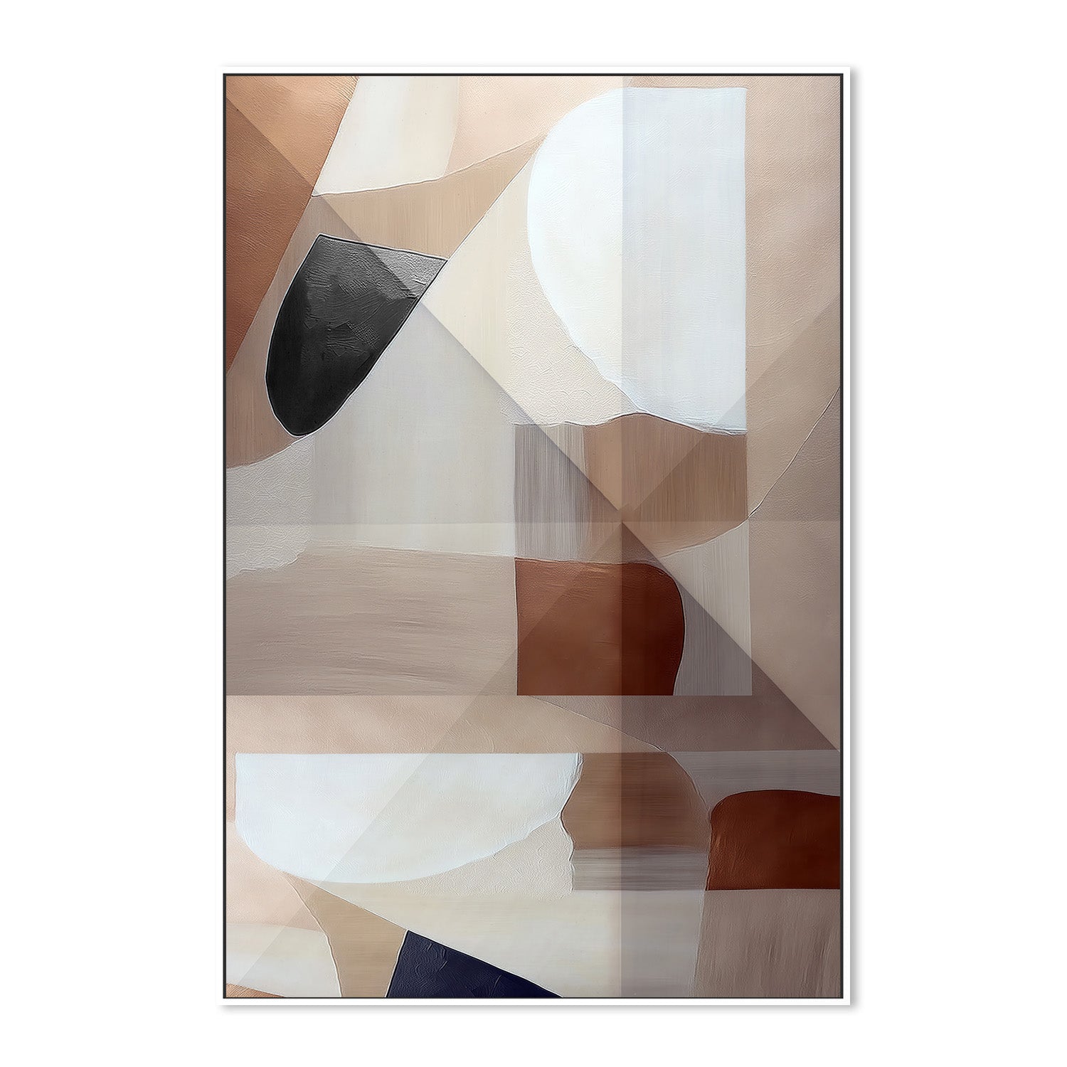 wall-art-print-canvas-poster-framed-Abstract Copper Neutral Tone Painting, Style B-5