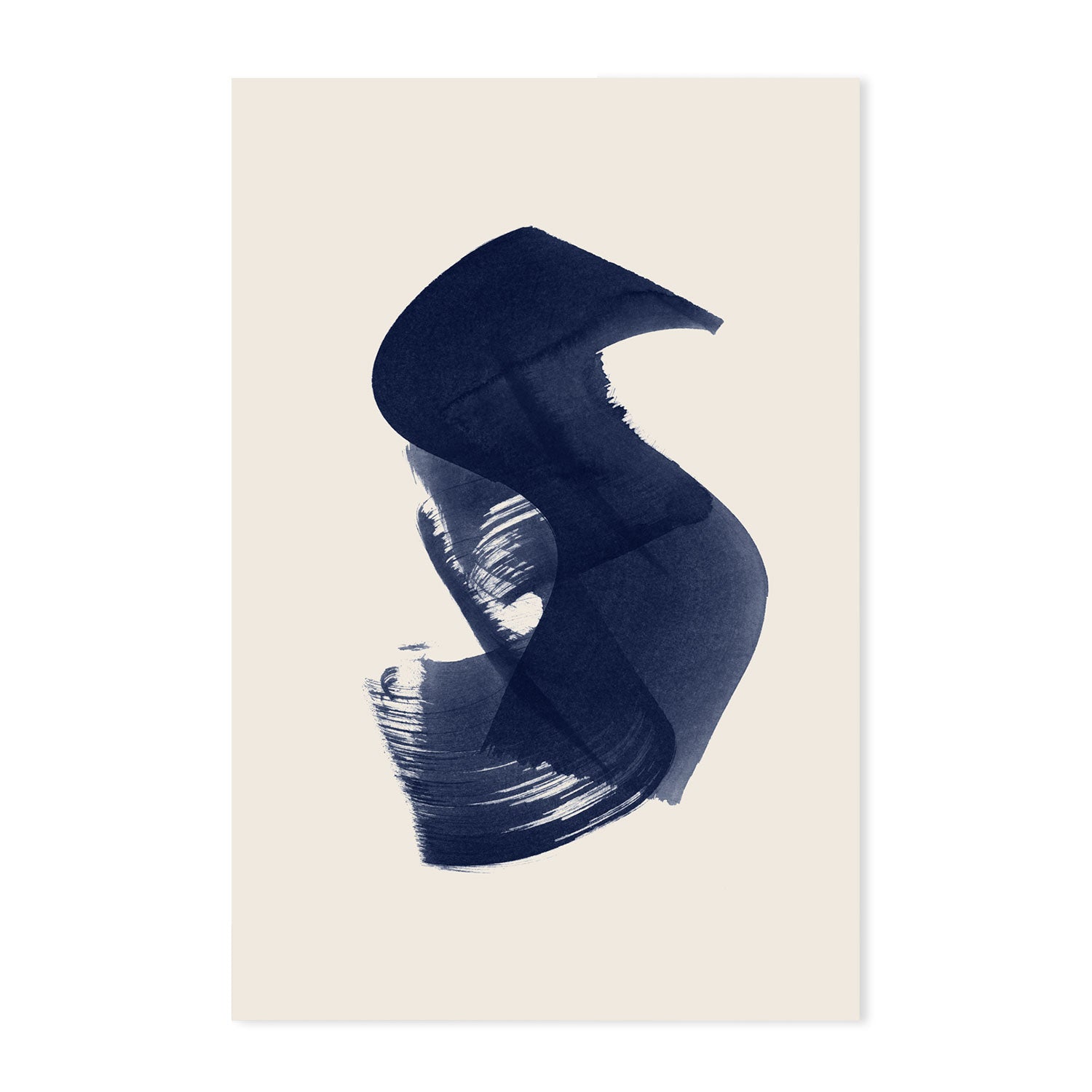 wall-art-print-canvas-poster-framed-Abstract, Dark Navy Swish-by-Danushka Abeygoda-Gioia Wall Art