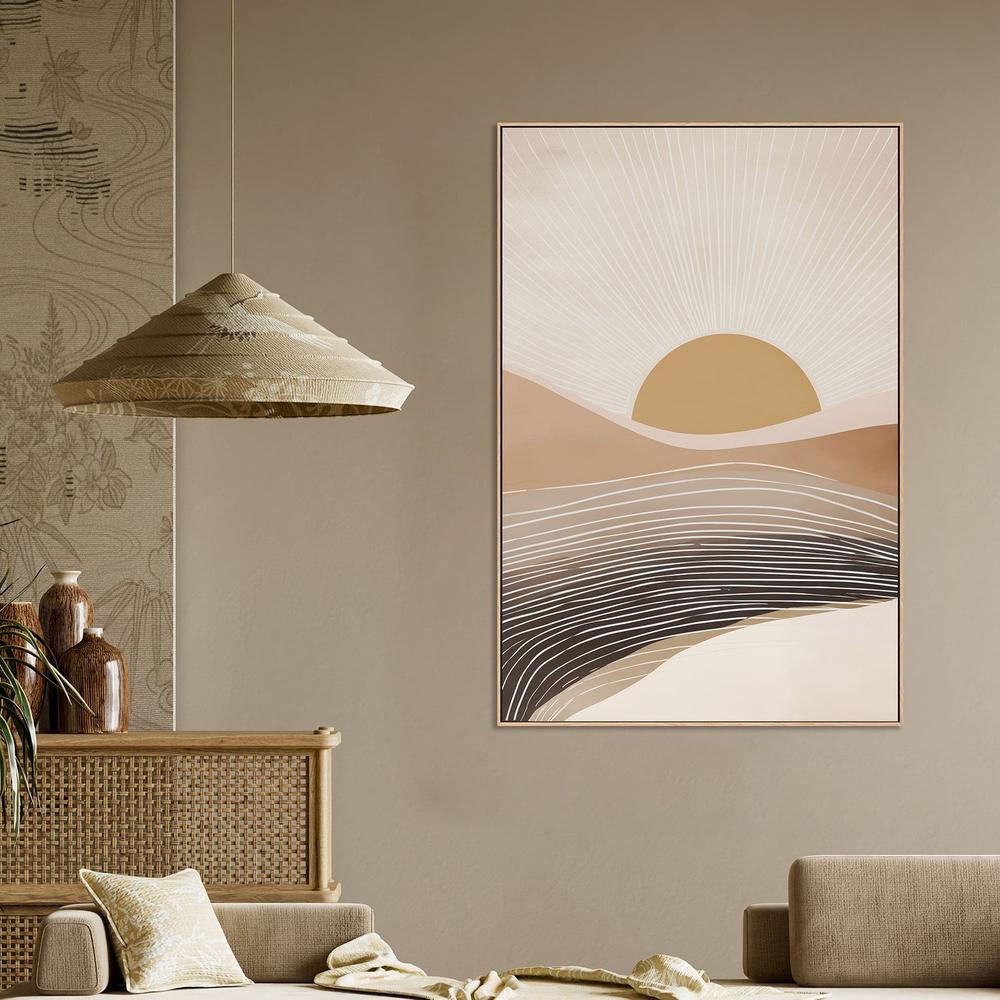 wall-art-print-canvas-poster-framed-Abstract Desert Sun-2
