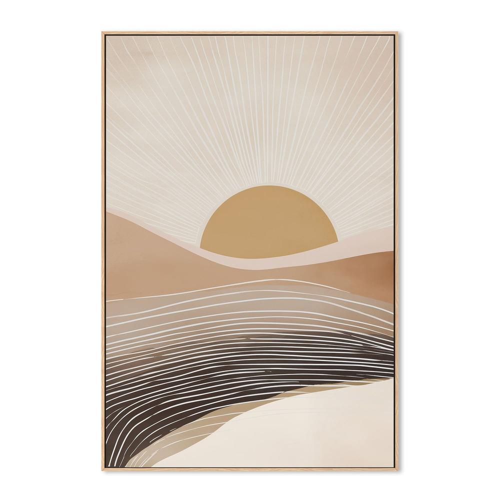 wall-art-print-canvas-poster-framed-Abstract Desert Sun-4