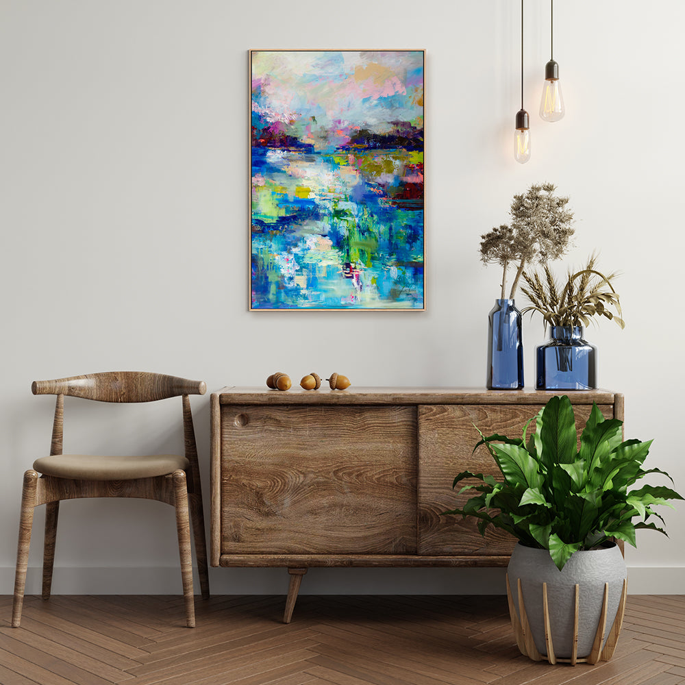 wall-art-print-canvas-poster-framed-Abstract Evening-by-Jeanette Vertentes-Gioia Wall Art
