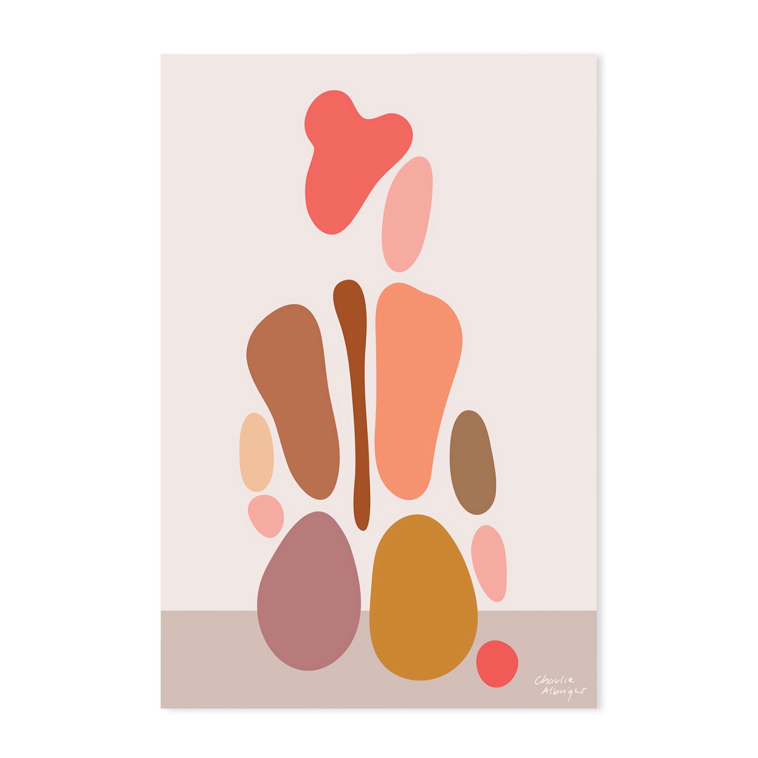 wall-art-print-canvas-poster-framed-Abstract Female Figure, Style B & D, Set Of 2 , By Moments By Charlie-GIOIA-WALL-ART