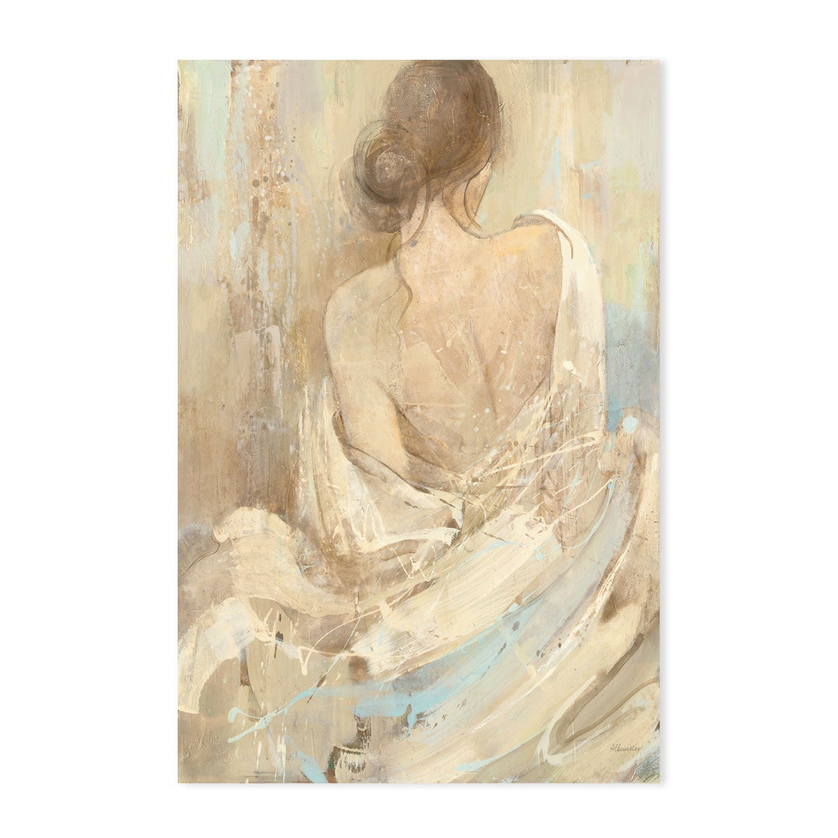 wall-art-print-canvas-poster-framed-Abstract Figure, Style A & B, Set Of 2 , By Albena Hristova-GIOIA-WALL-ART