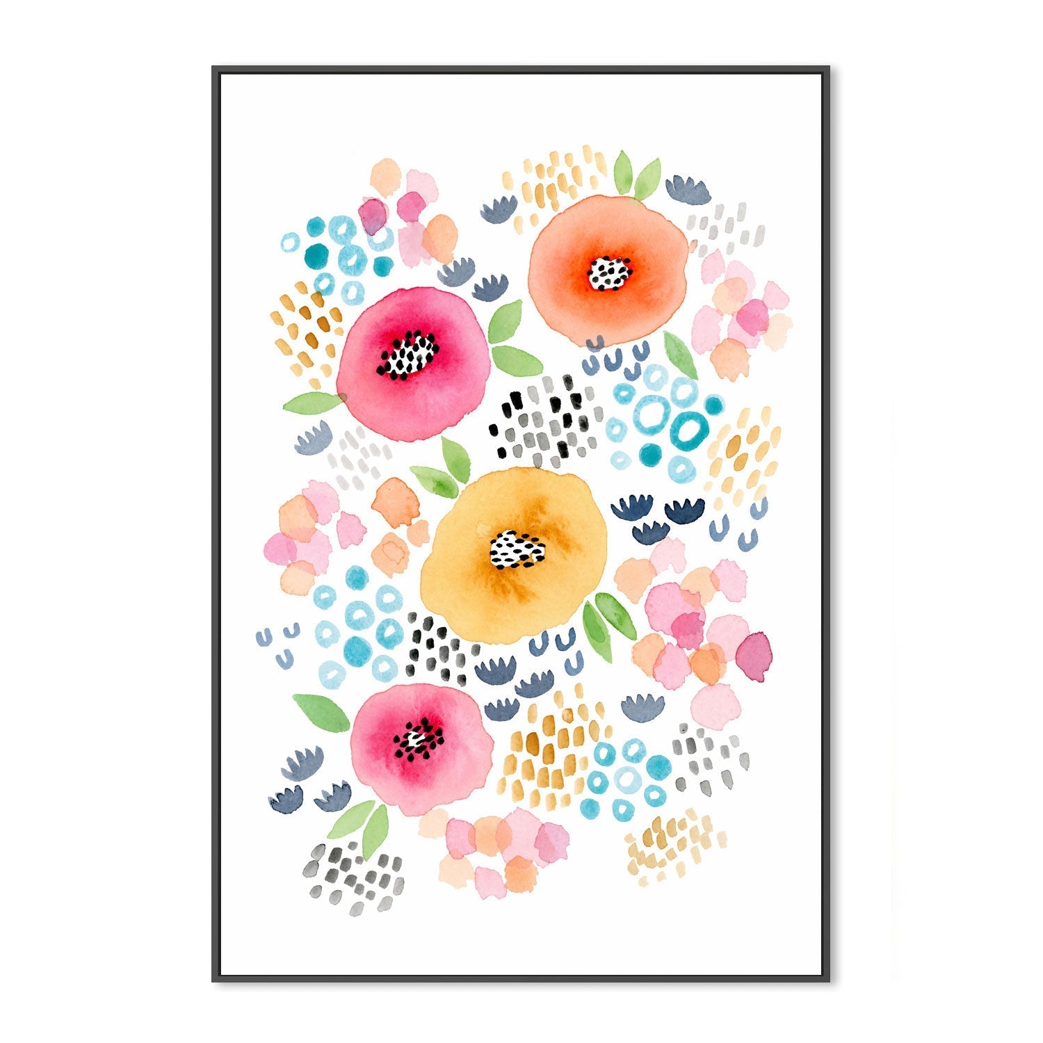 wall-art-print-canvas-poster-framed-Abstract Floral , By Lisa Nohren-3