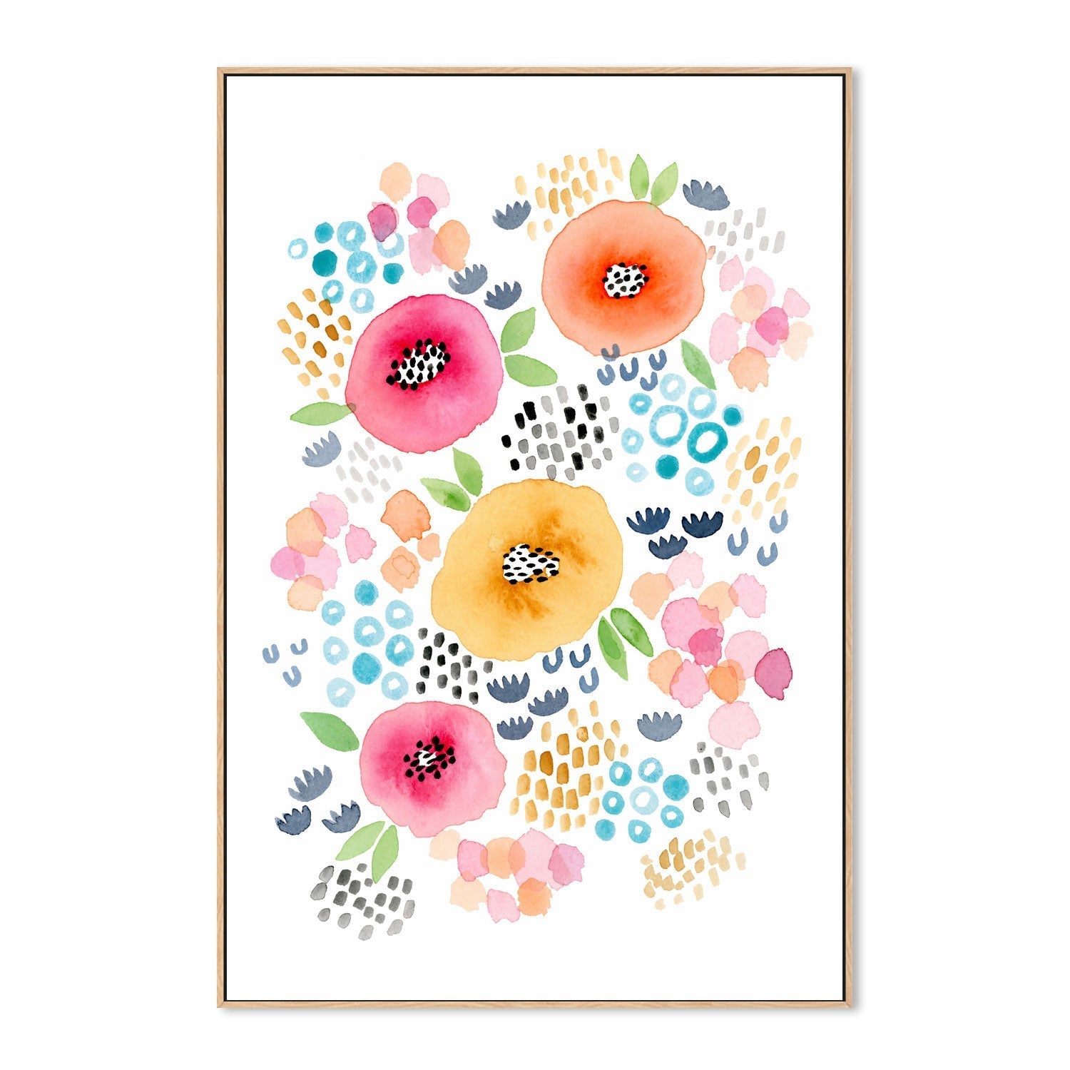 wall-art-print-canvas-poster-framed-Abstract Floral , By Lisa Nohren-4
