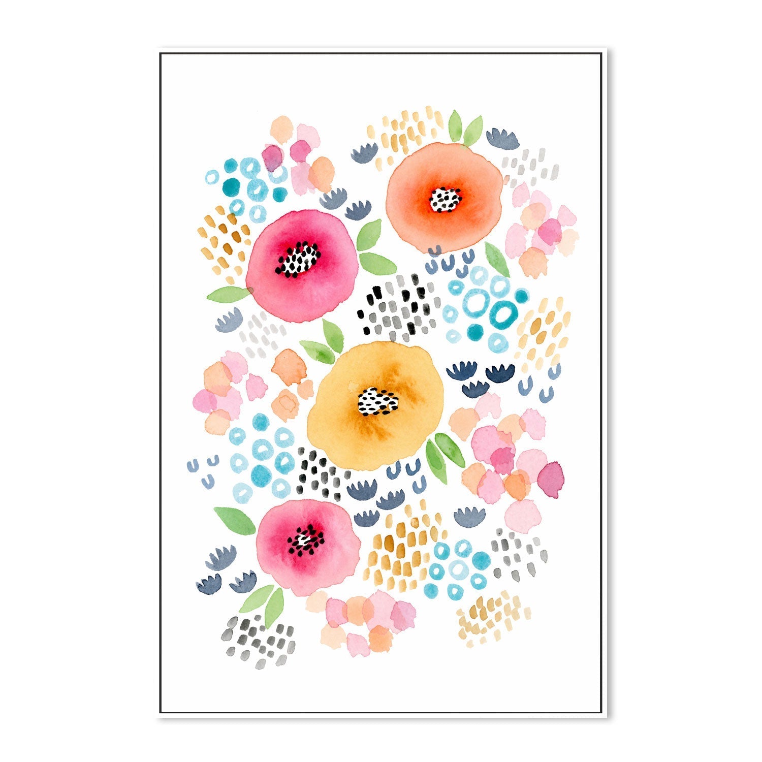 wall-art-print-canvas-poster-framed-Abstract Floral , By Lisa Nohren-5