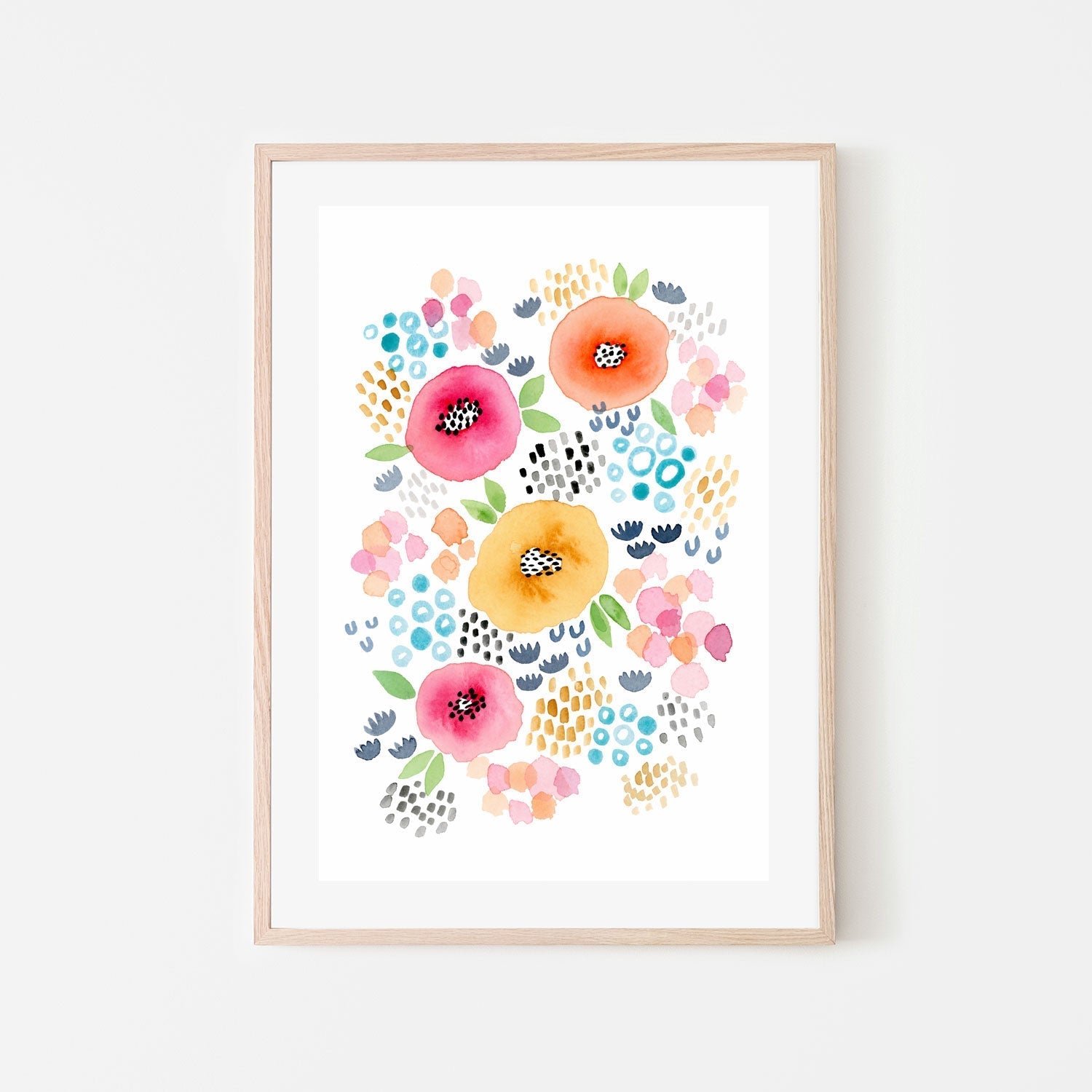 wall-art-print-canvas-poster-framed-Abstract Floral , By Lisa Nohren-6