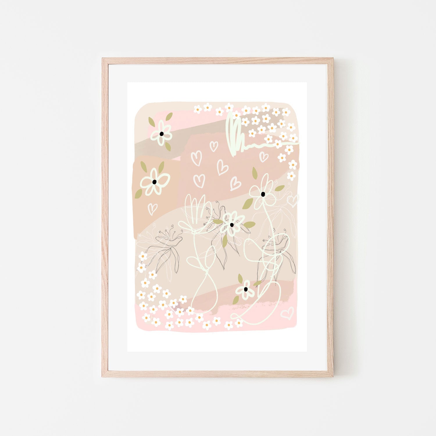 wall-art-print-canvas-poster-framed-Abstract Floral Fun , By Leah Straatsma-6
