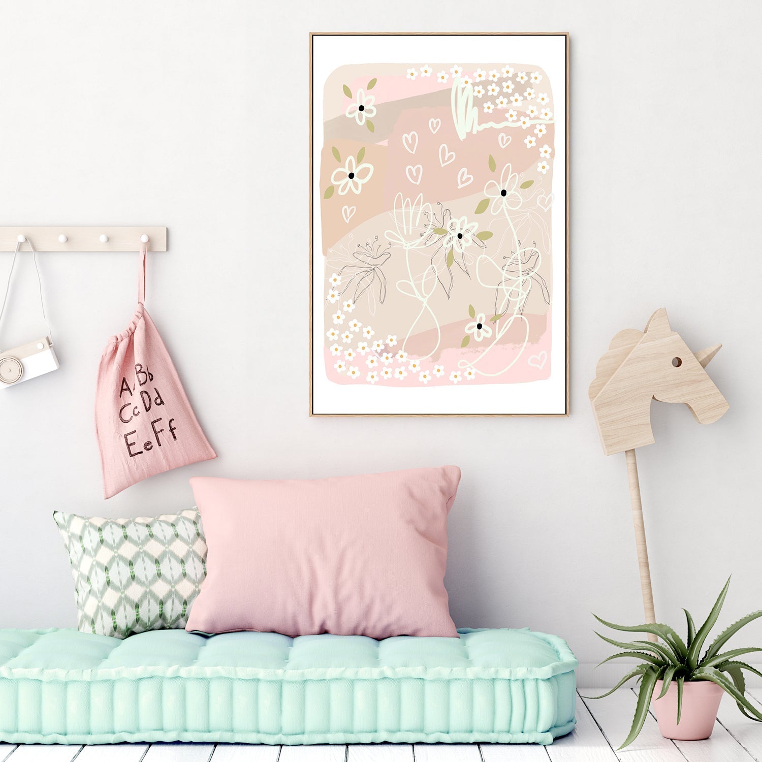 wall-art-print-canvas-poster-framed-Abstract Floral Fun , By Leah Straatsma-7