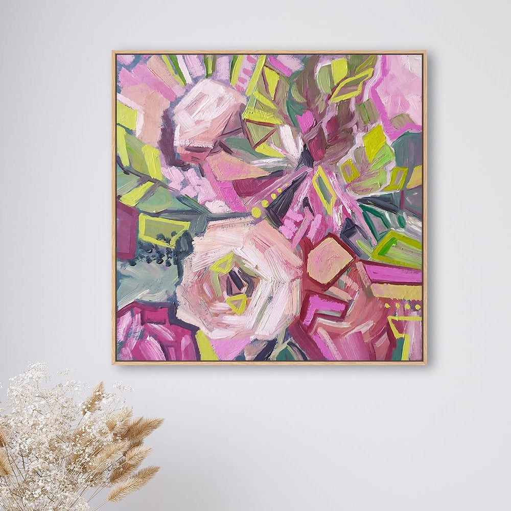 wall-art-print-canvas-poster-framed-Abstract Flowers-by-Ekaterina Prisich-Gioia Wall Art
