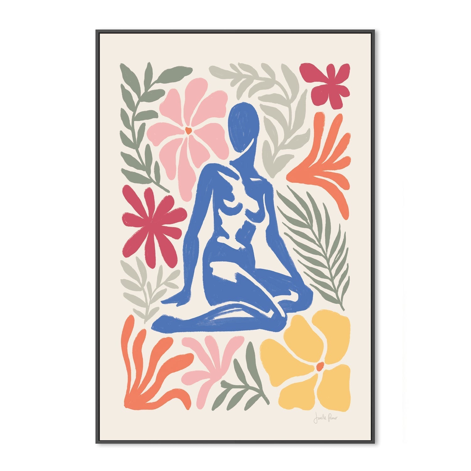 wall-art-print-canvas-poster-framed-Abstract Garden, Style B-3
