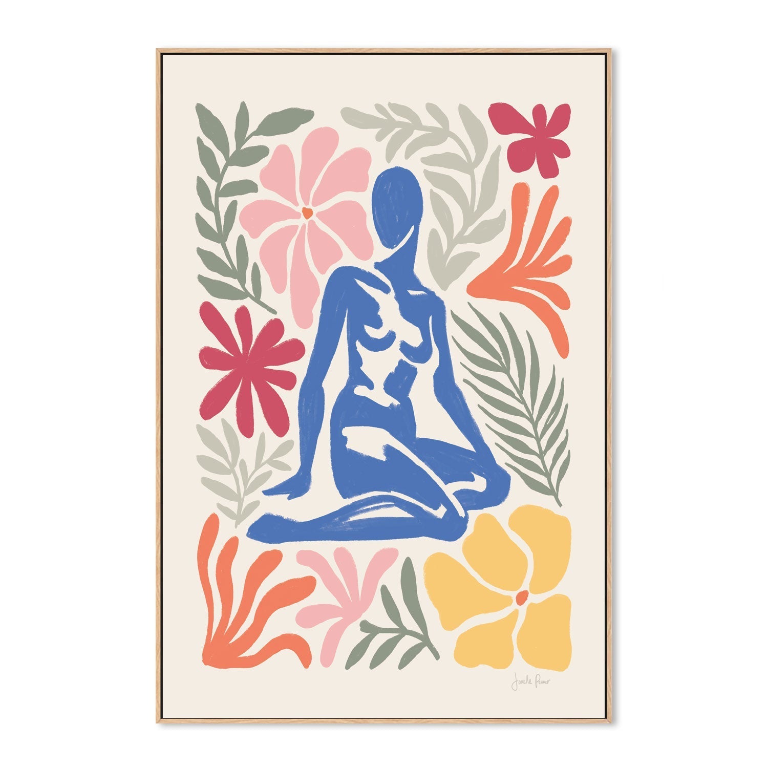 wall-art-print-canvas-poster-framed-Abstract Garden, Style B-4