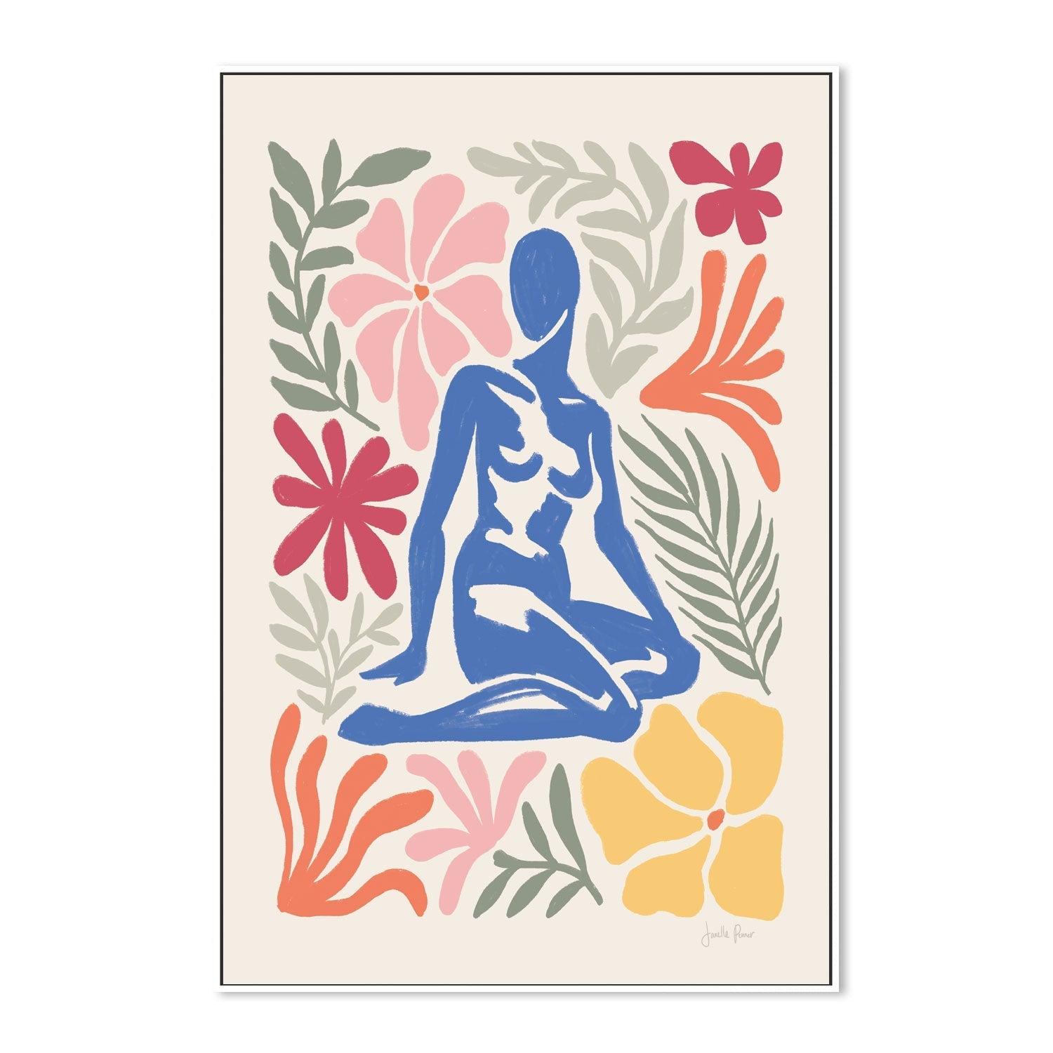 wall-art-print-canvas-poster-framed-Abstract Garden, Style B-5