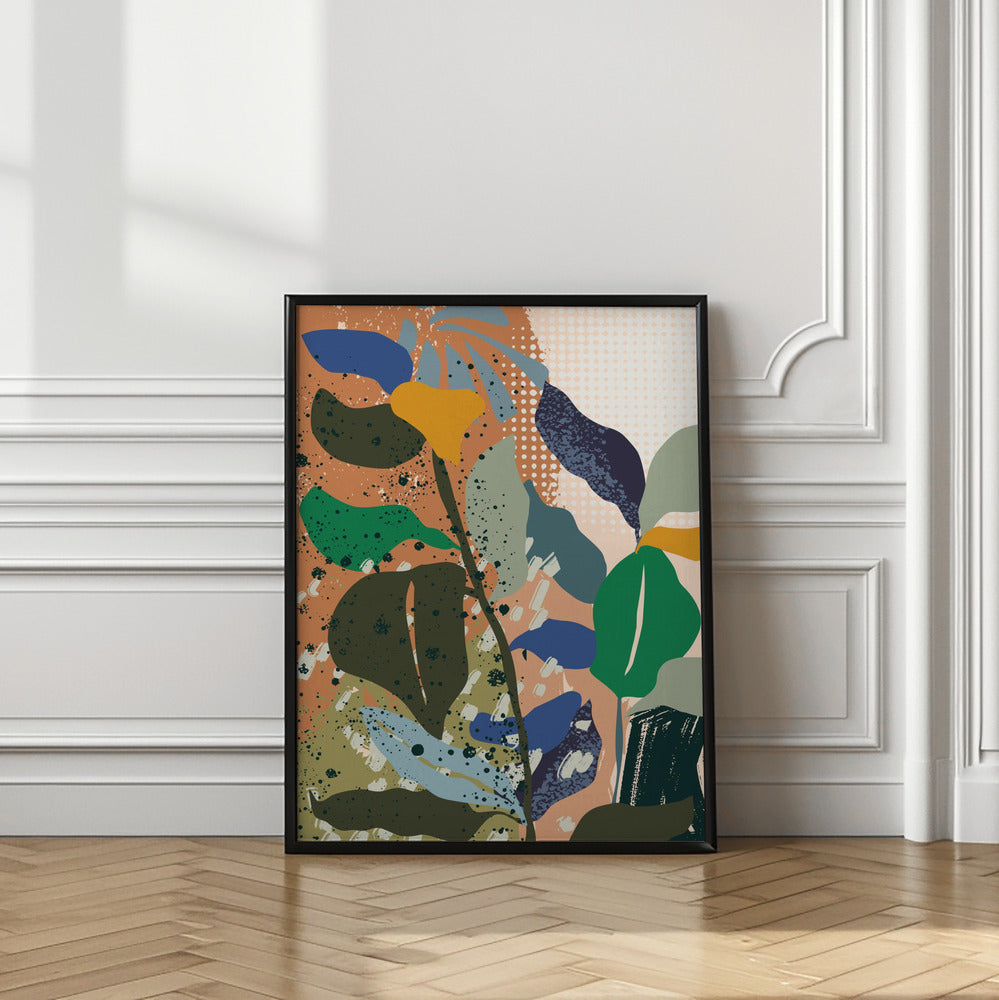 wall-art-print-canvas-poster-framed-Abstract Leaves Close Up 3-2