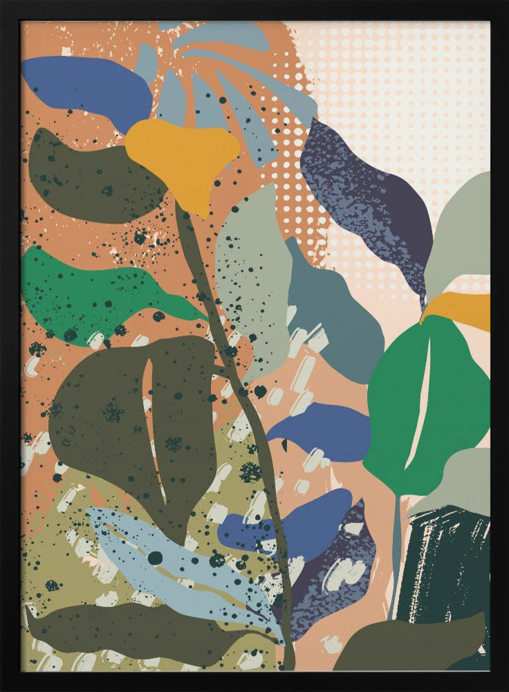 wall-art-print-canvas-poster-framed-Abstract Leaves Close Up 3-3