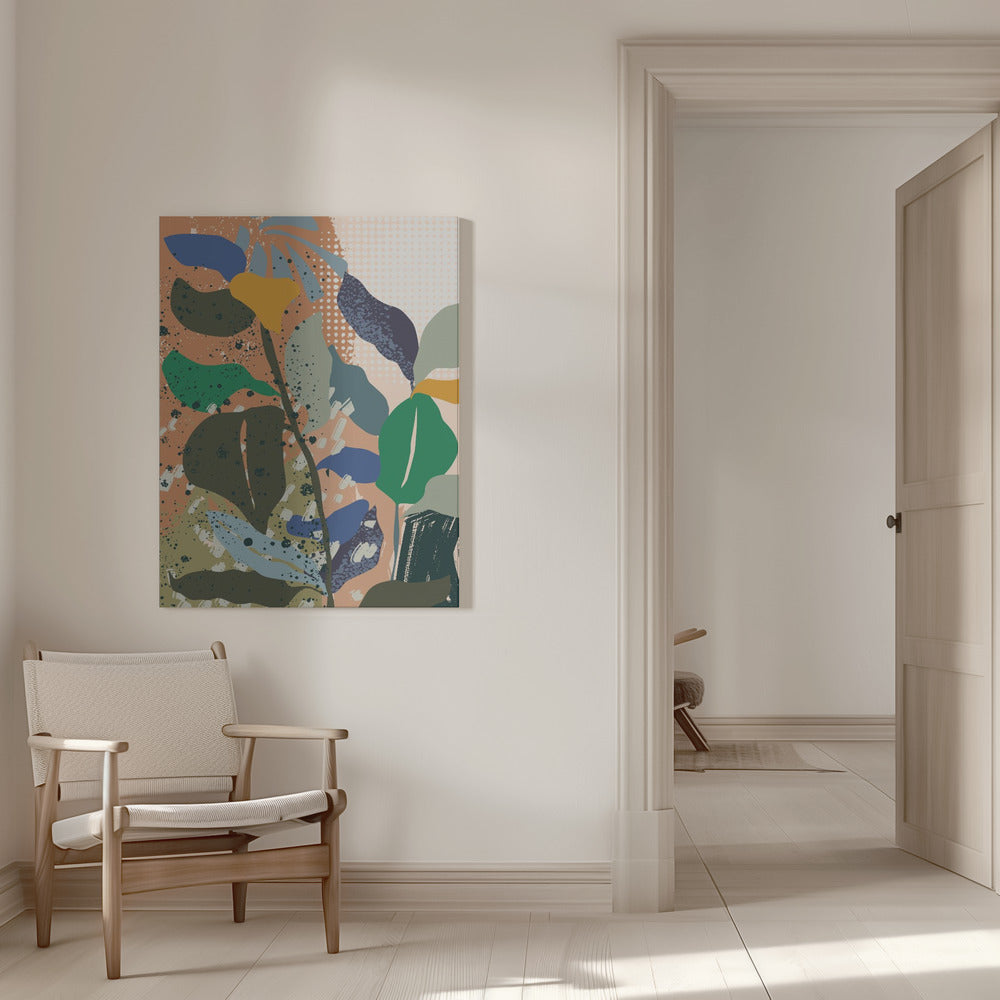 wall-art-print-canvas-poster-framed-Abstract Leaves Close Up 3-4