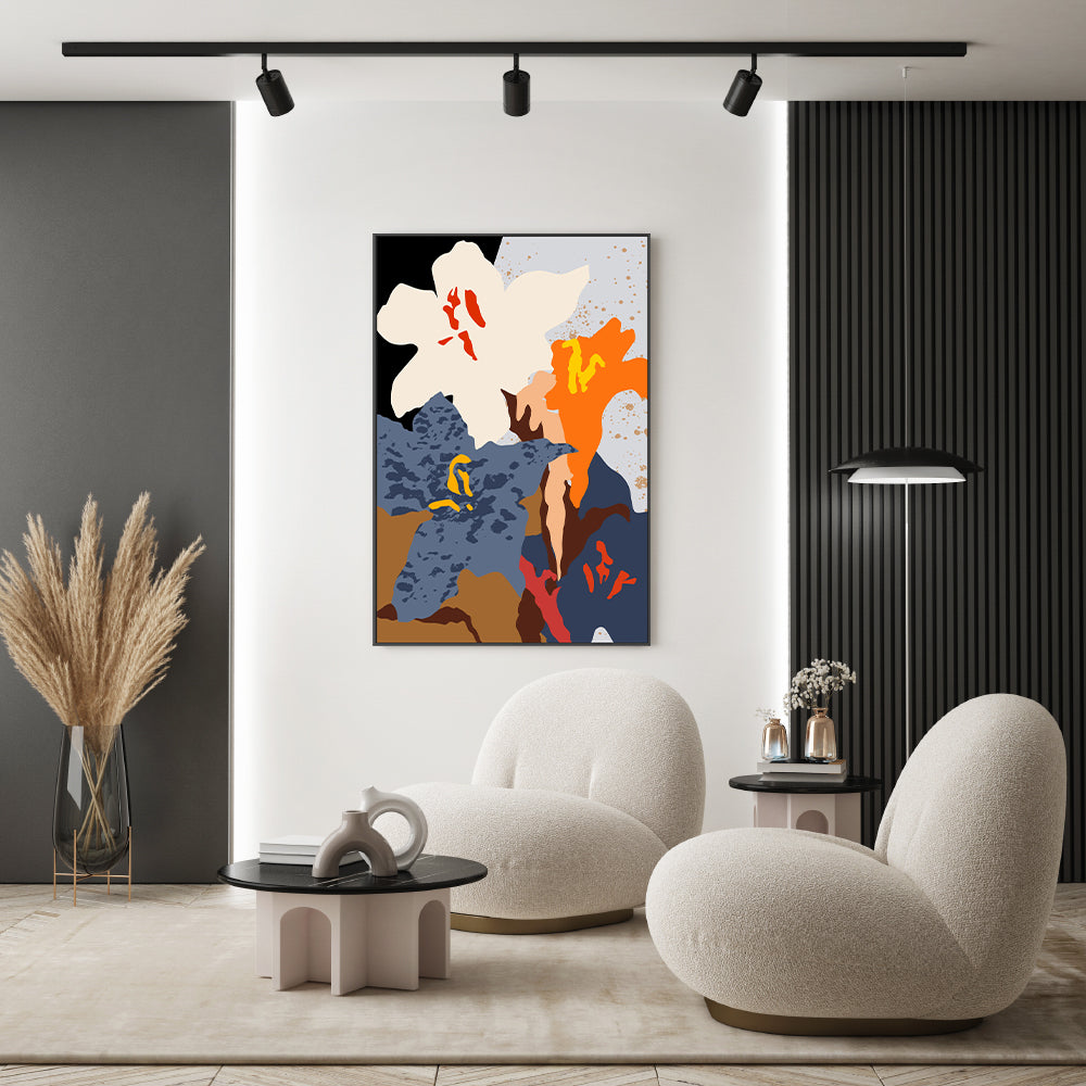 wall-art-print-canvas-poster-framed-Abstract Lilies Close Up-7