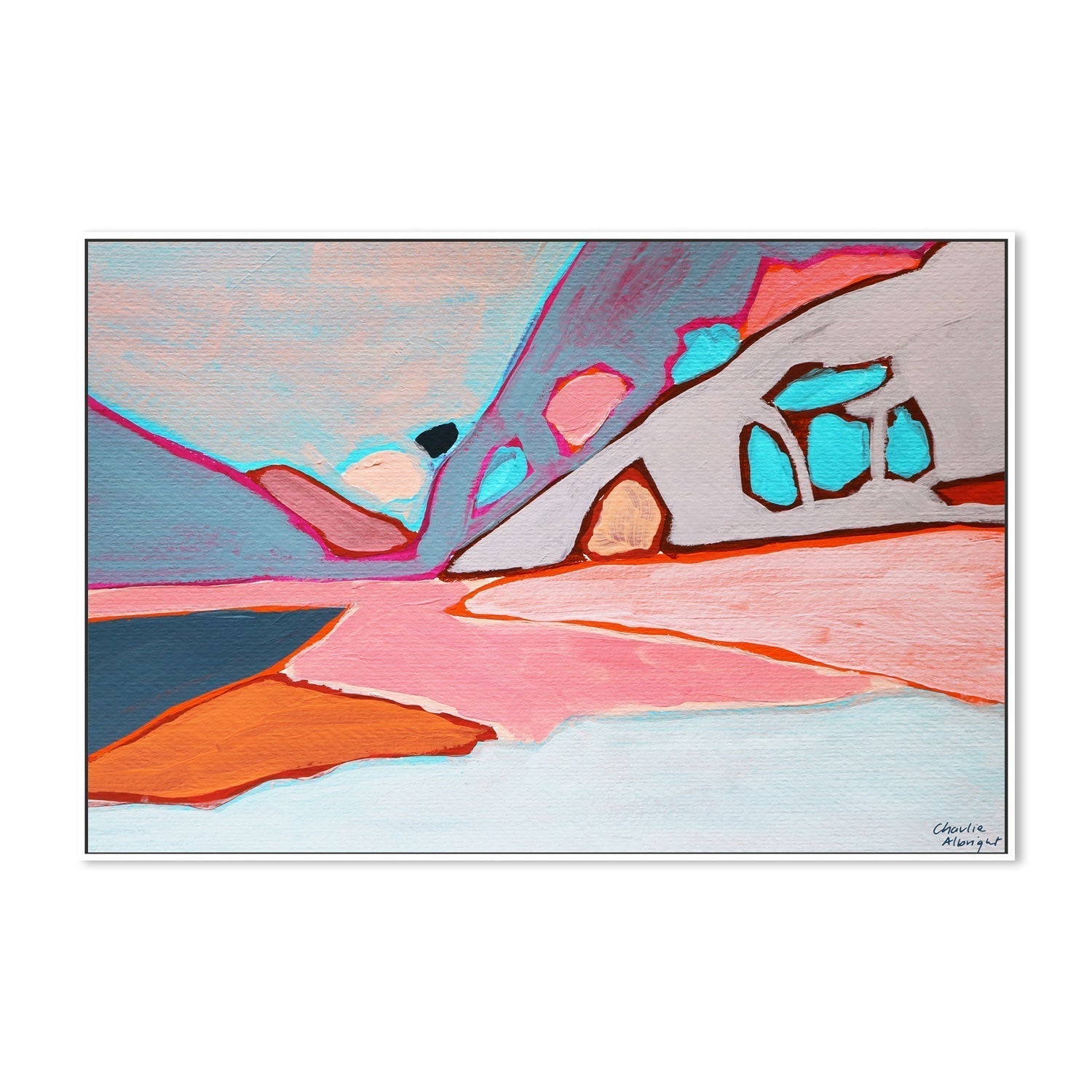 wall-art-print-canvas-poster-framed-Abstract Mountain-by-Moments By Charlie-Gioia Wall Art