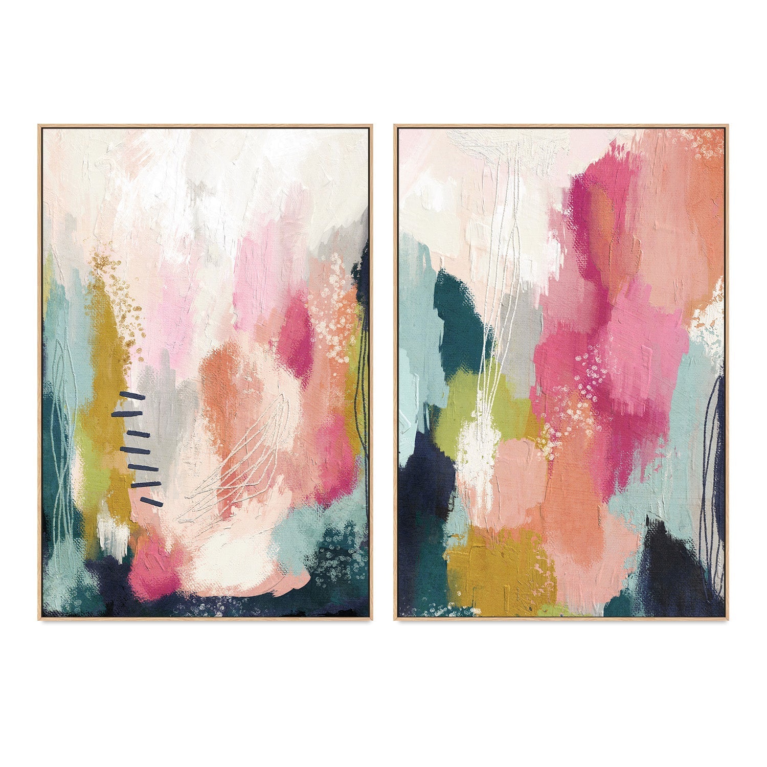 wall-art-print-canvas-poster-framed-Abstract, Set Of 2 , By Lisa Nohren-4
