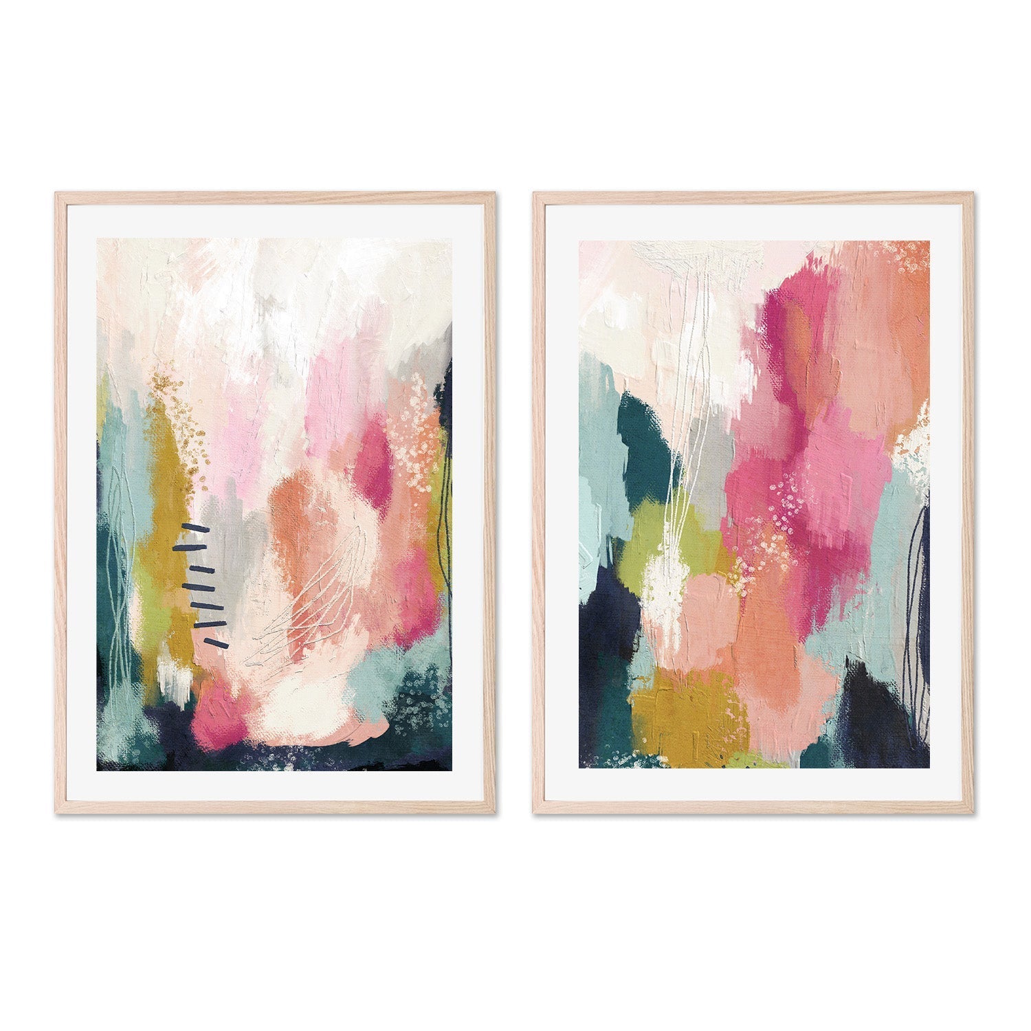 wall-art-print-canvas-poster-framed-Abstract, Set Of 2 , By Lisa Nohren-6