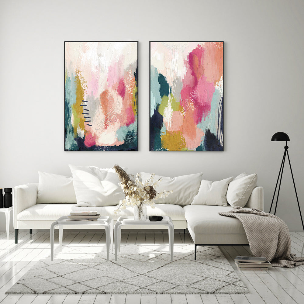 wall-art-print-canvas-poster-framed-Abstract, Set Of 2 , By Lisa Nohren-7