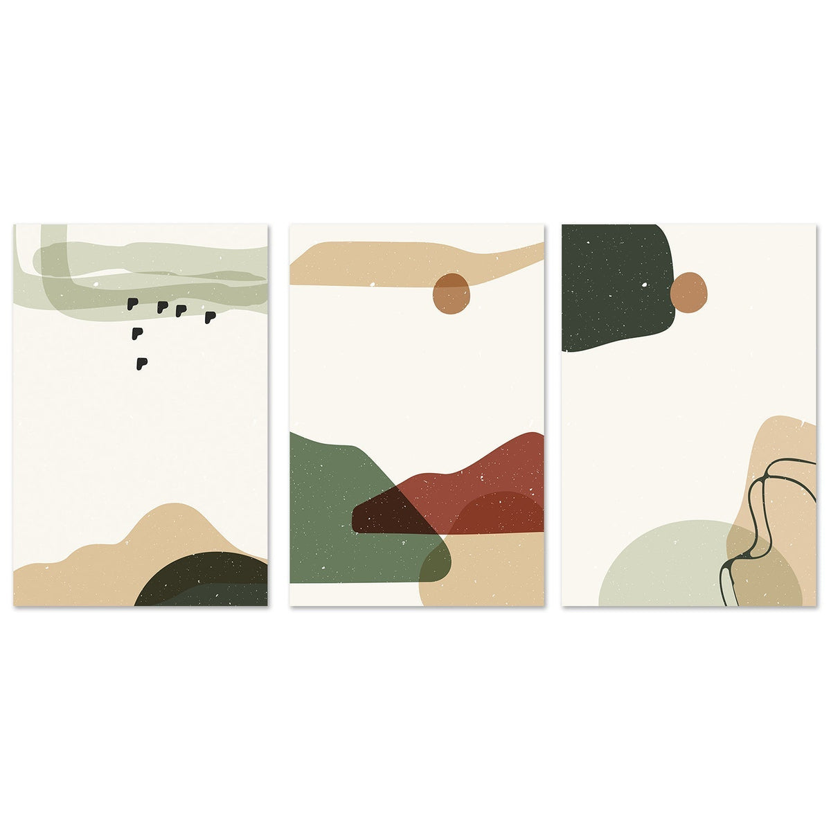 wall-art-print-canvas-poster-framed-Abstract Shapes In Motion, Style B, C & D, Set Of 3-GIOIA-WALL-ART