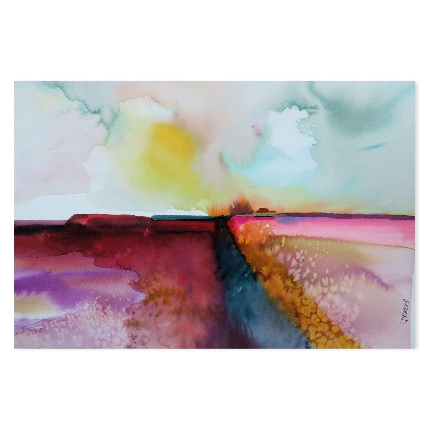 wall-art-print-canvas-poster-framed-Abstract Sun In The Sky-by-Sylvie Demers-Gioia Wall Art