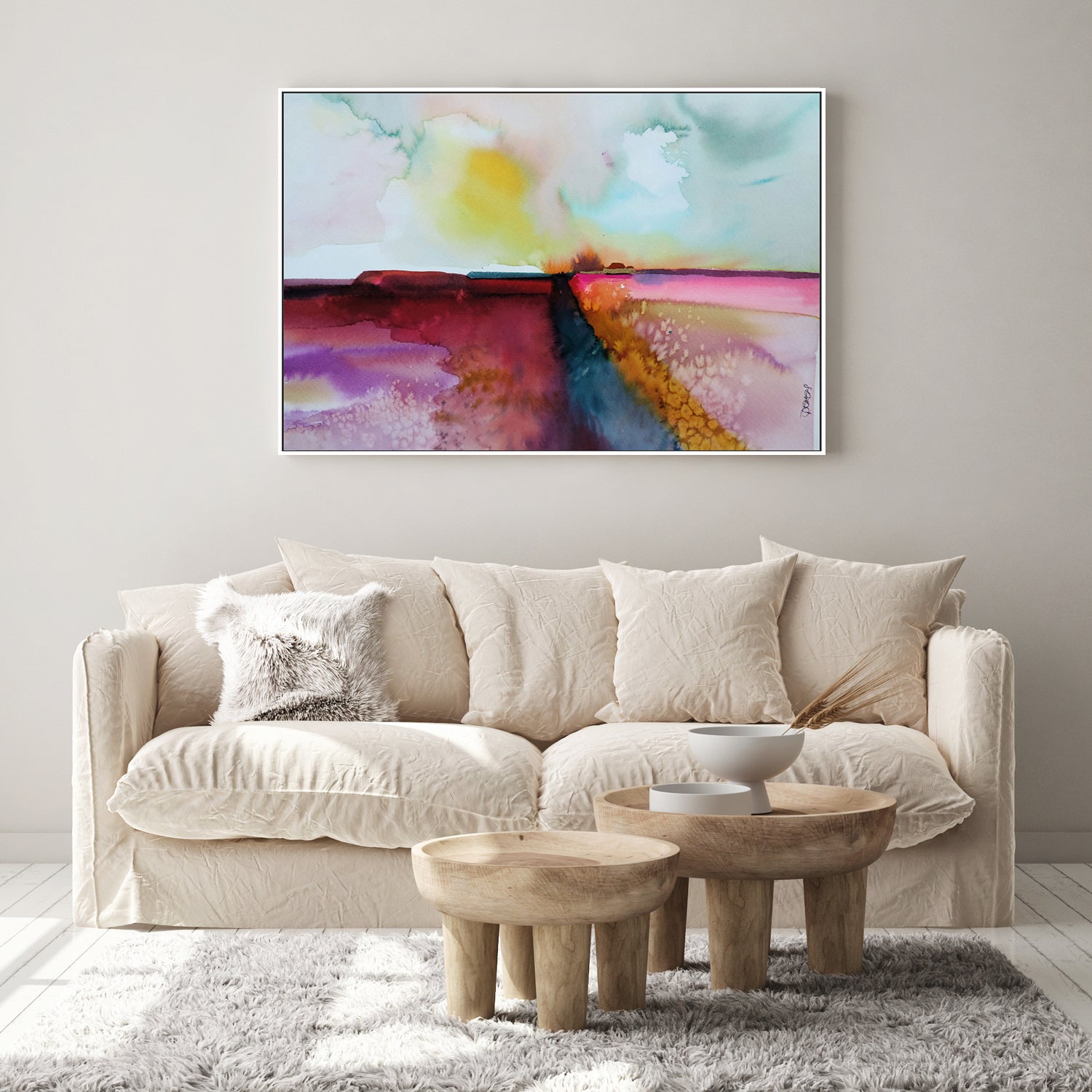wall-art-print-canvas-poster-framed-Abstract Sun In The Sky-by-Sylvie Demers-Gioia Wall Art
