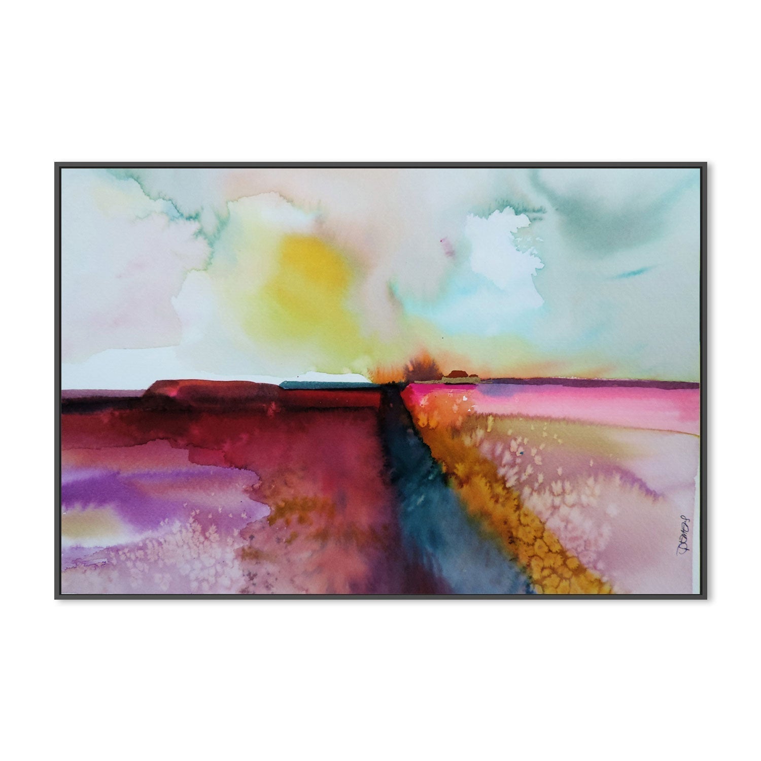 wall-art-print-canvas-poster-framed-Abstract Sun In The Sky-by-Sylvie Demers-Gioia Wall Art